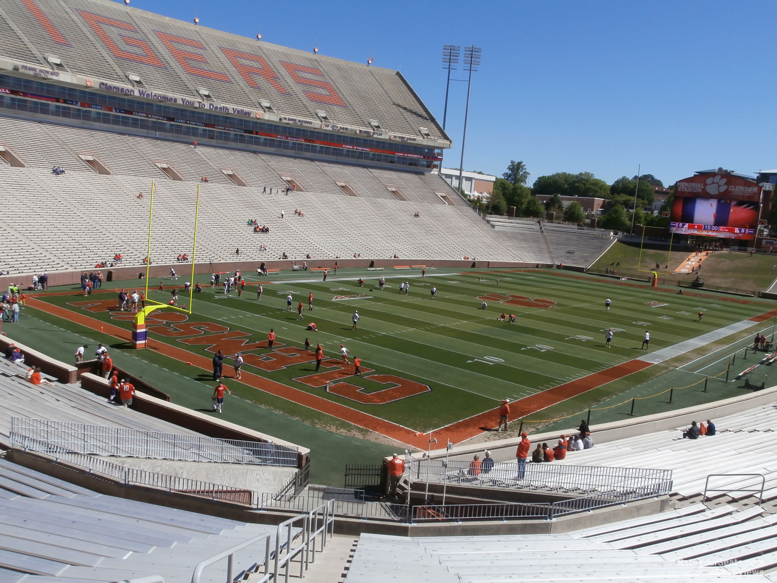 section j, row mm seat view  - memorial stadium (clemson)