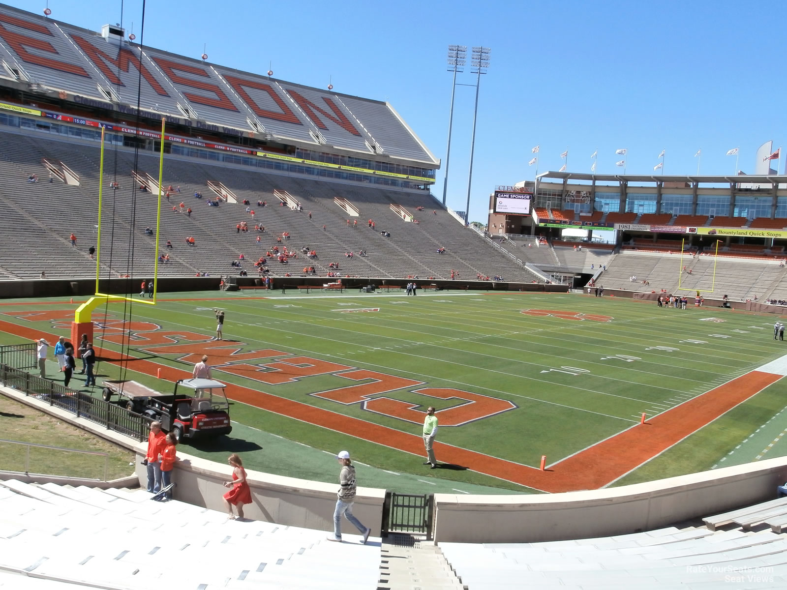 section kk, row t seat view  - memorial stadium (clemson)