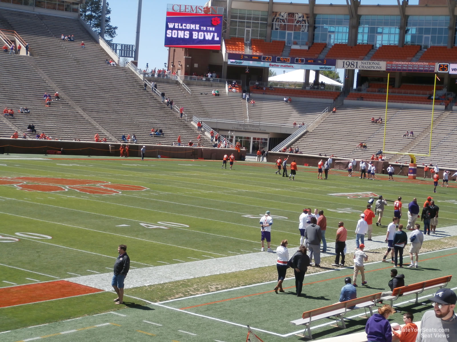 section m seat view  - memorial stadium (clemson)