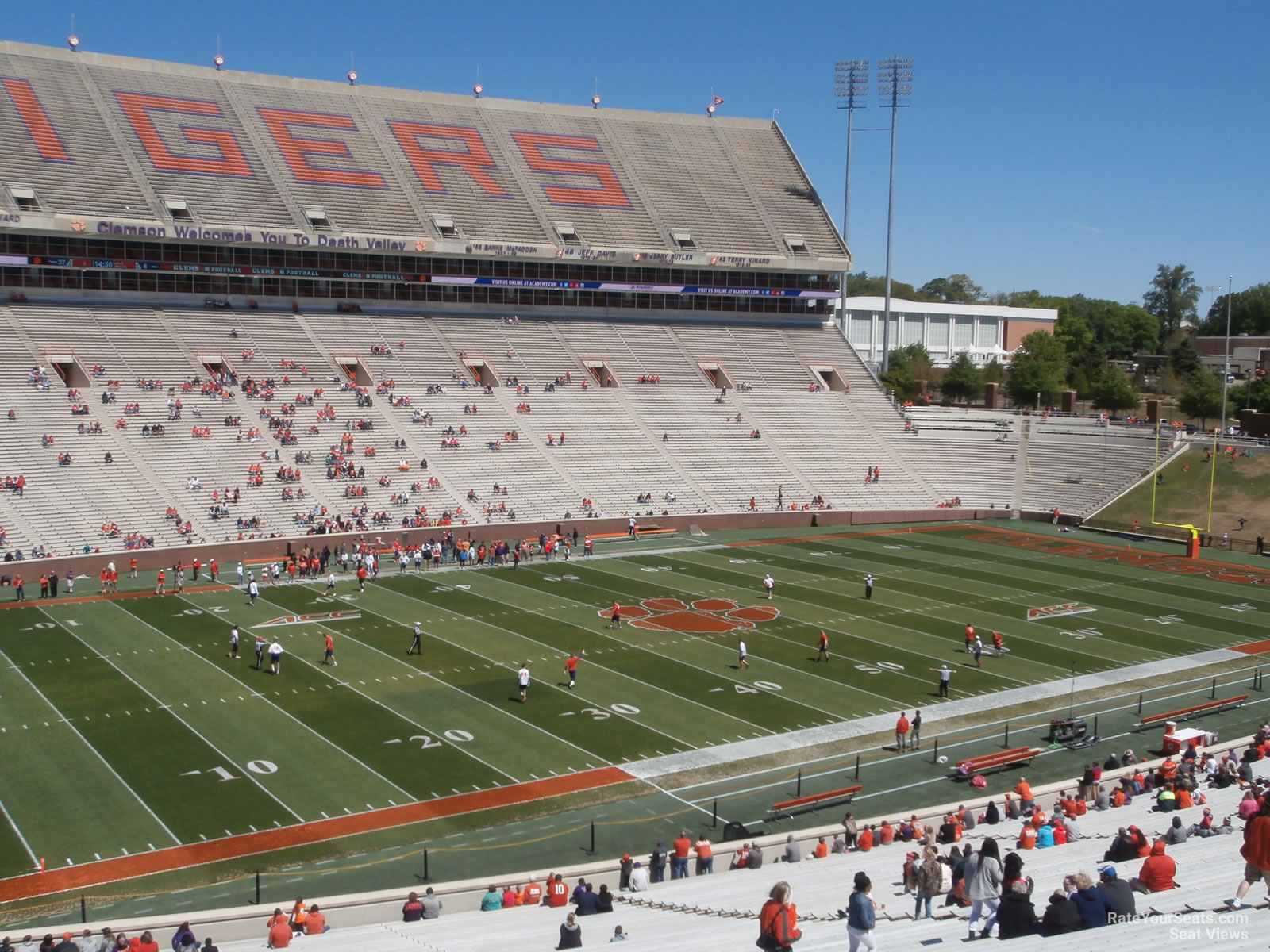 section ui, row p seat view  - memorial stadium (clemson)