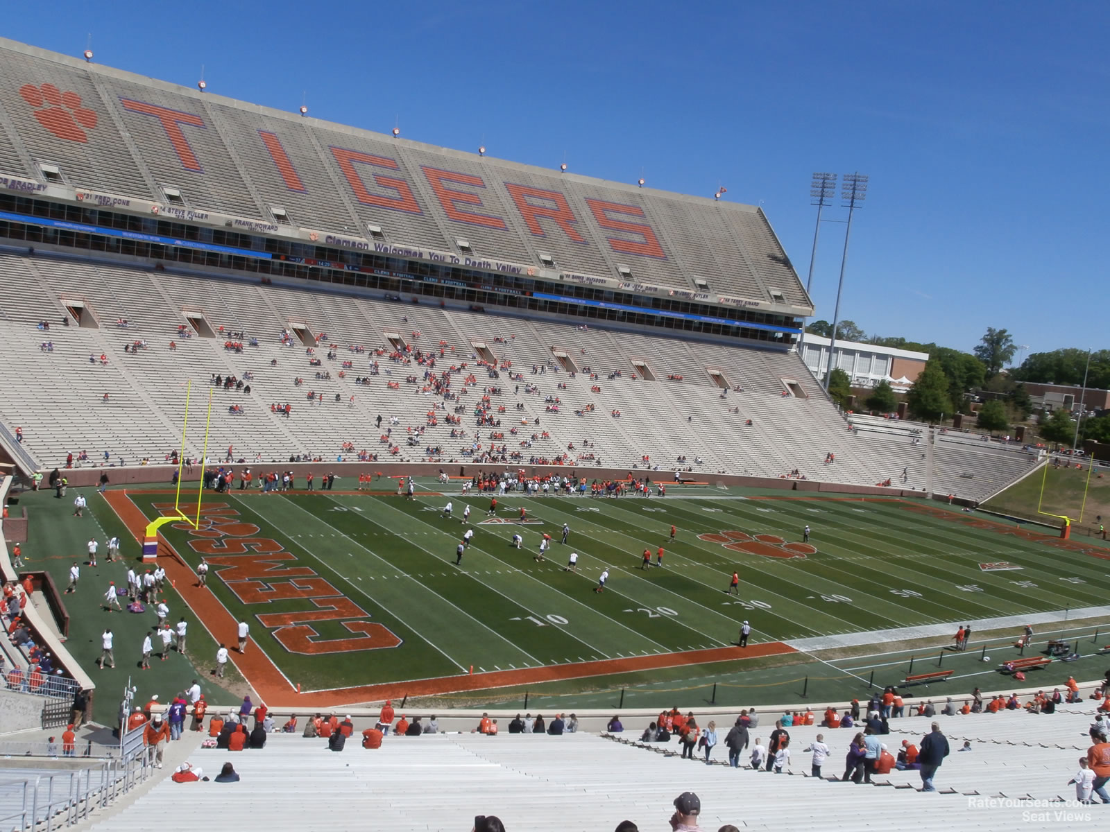 section uj, row p seat view  - memorial stadium (clemson)