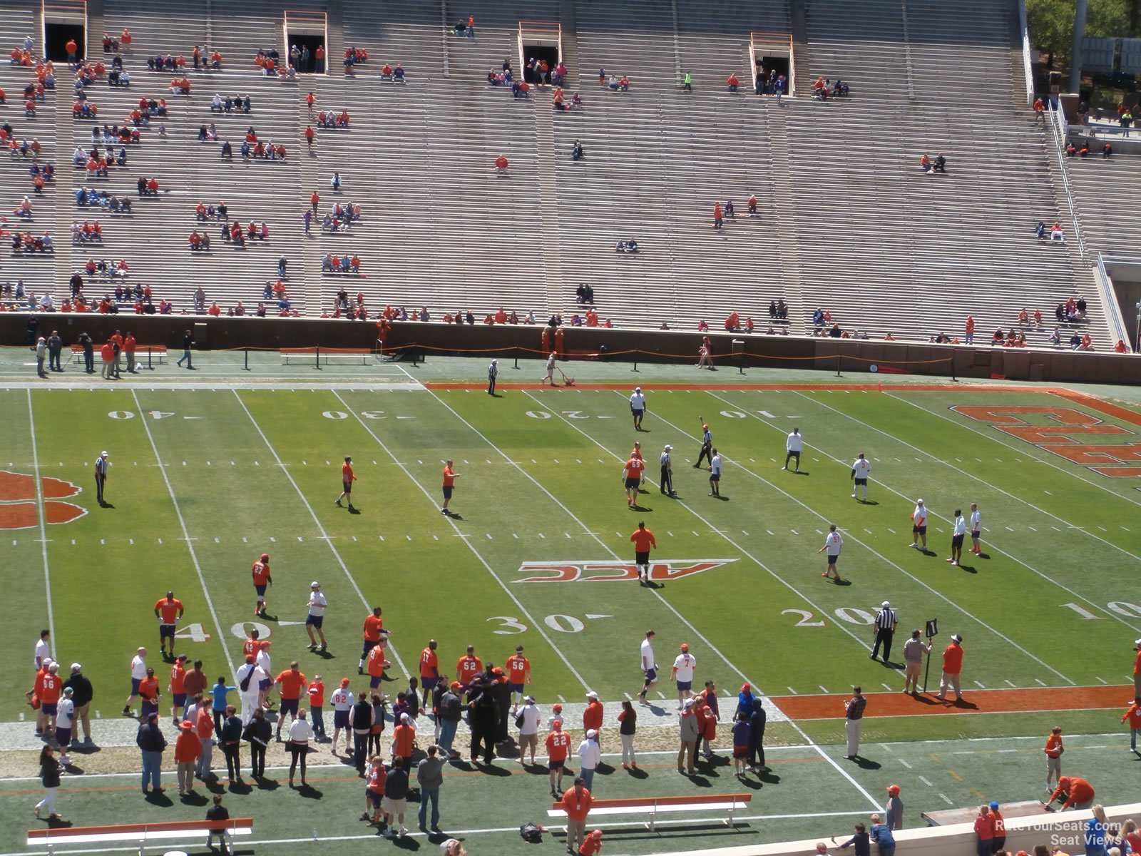 section up, row p seat view  - memorial stadium (clemson)