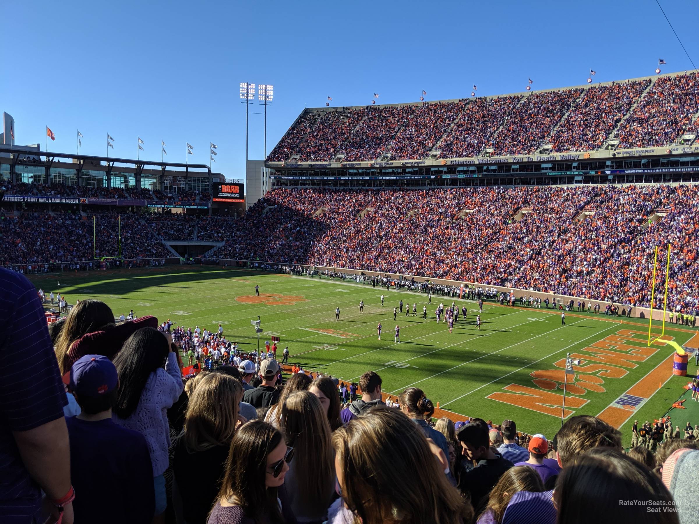 section a seat view  - memorial stadium (clemson)