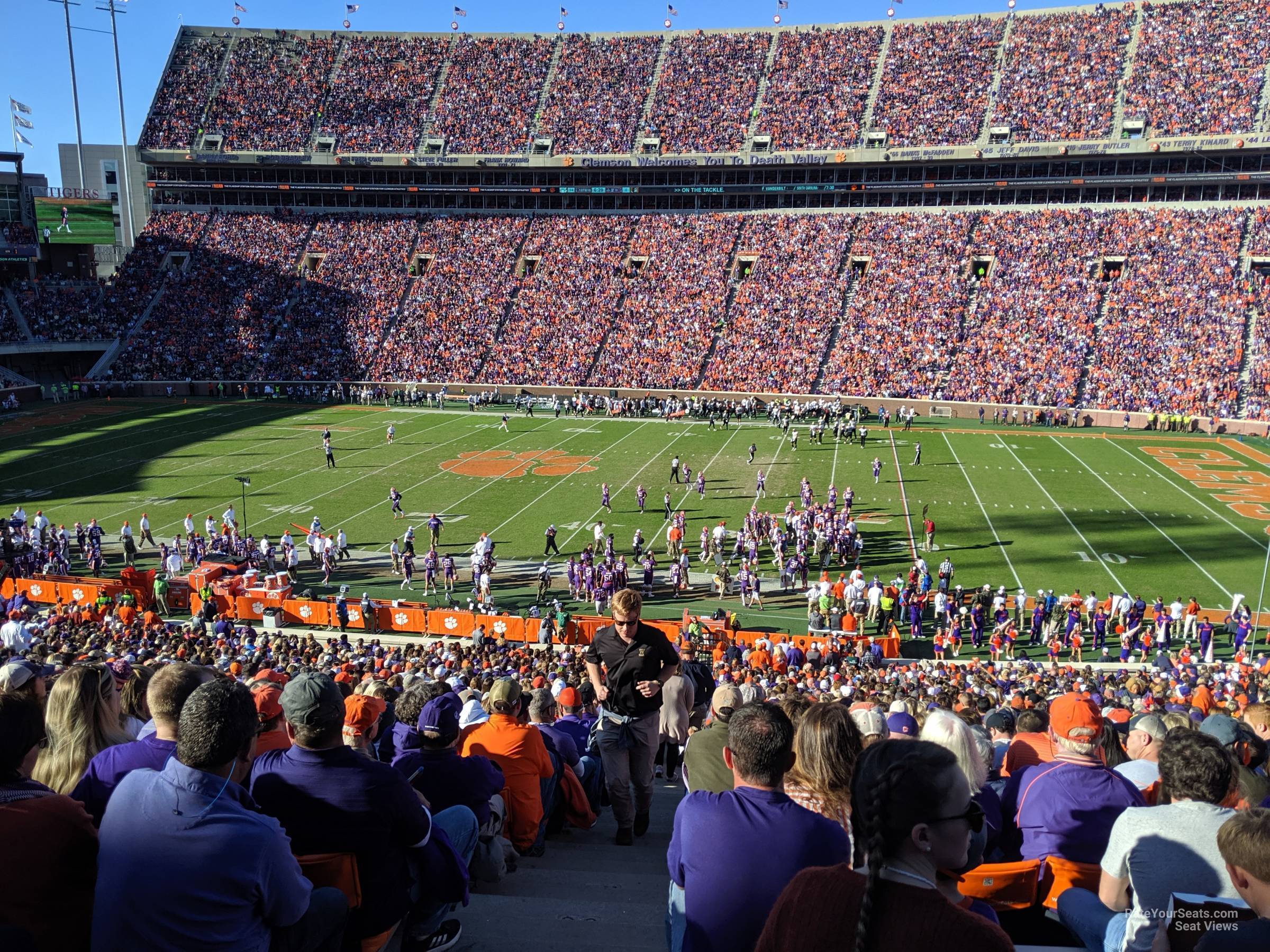 section d seat view  - memorial stadium (clemson)