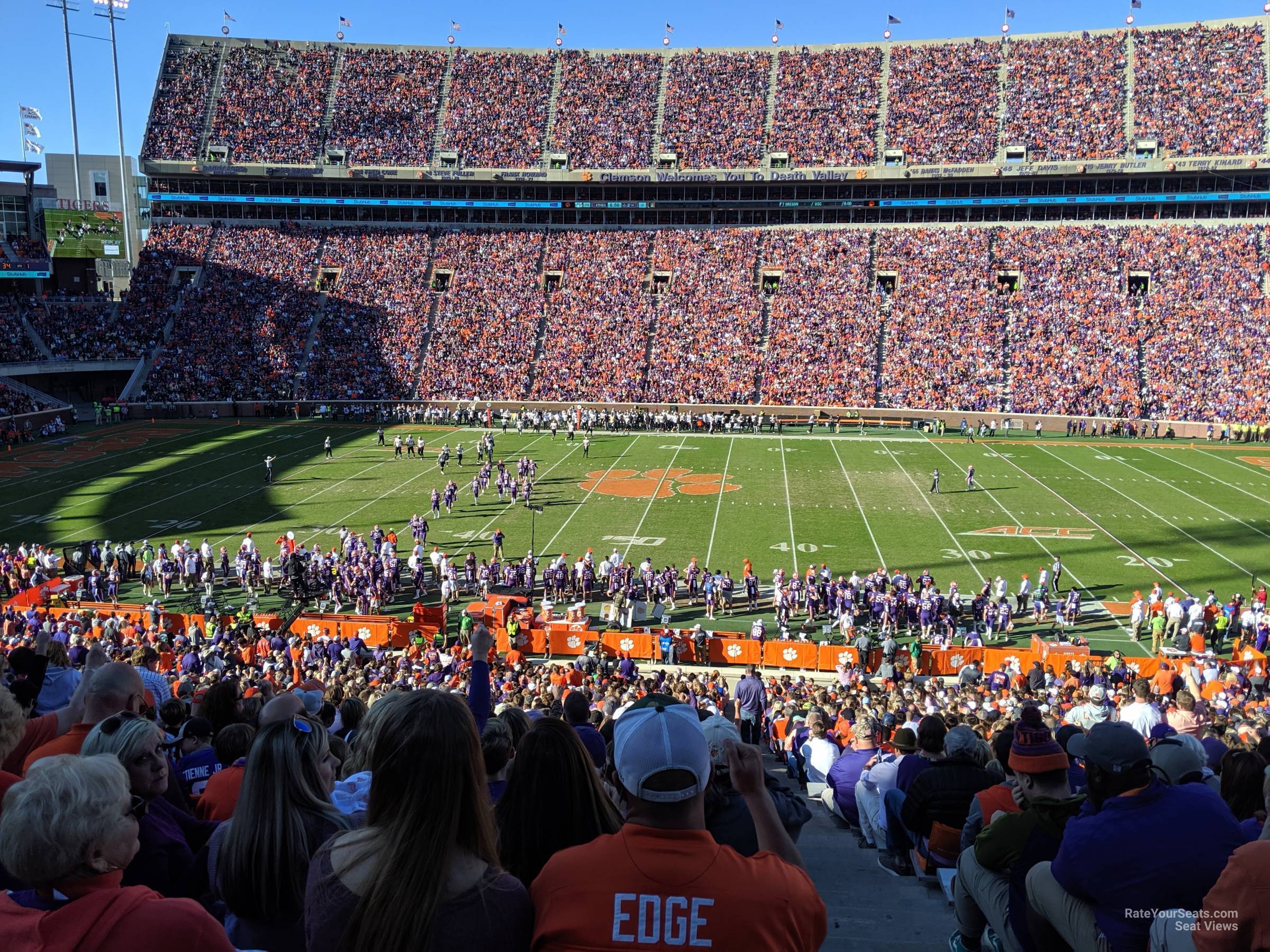 section e seat view  - memorial stadium (clemson)