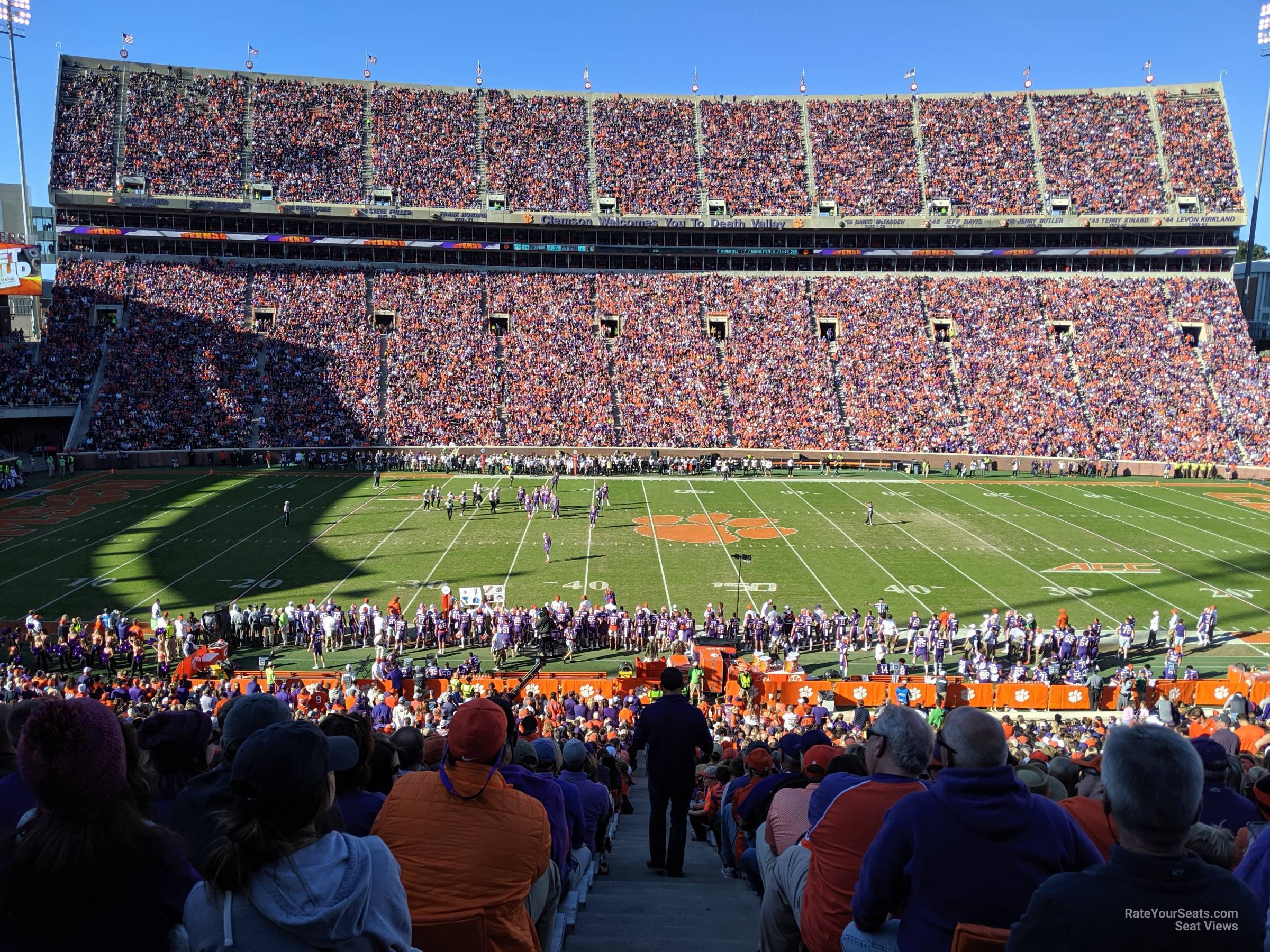 section f seat view  - memorial stadium (clemson)