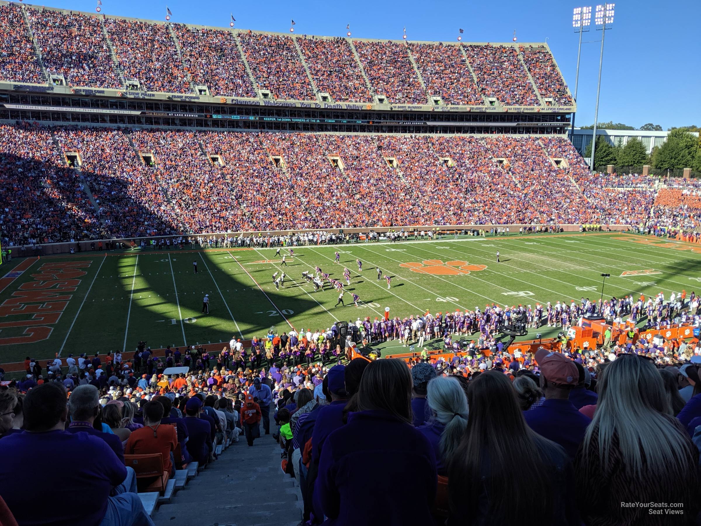 section h seat view  - memorial stadium (clemson)