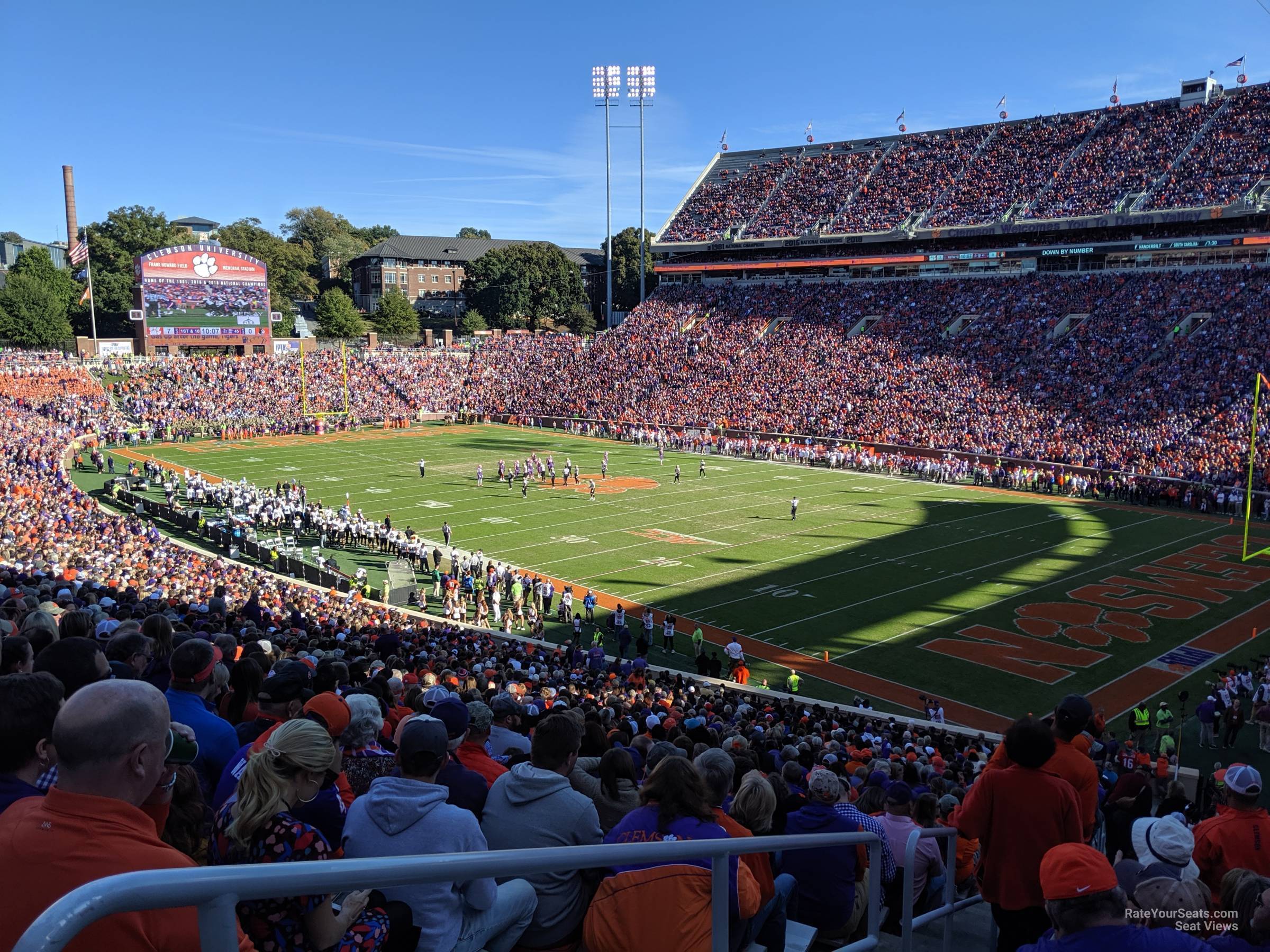 section t seat view  - memorial stadium (clemson)