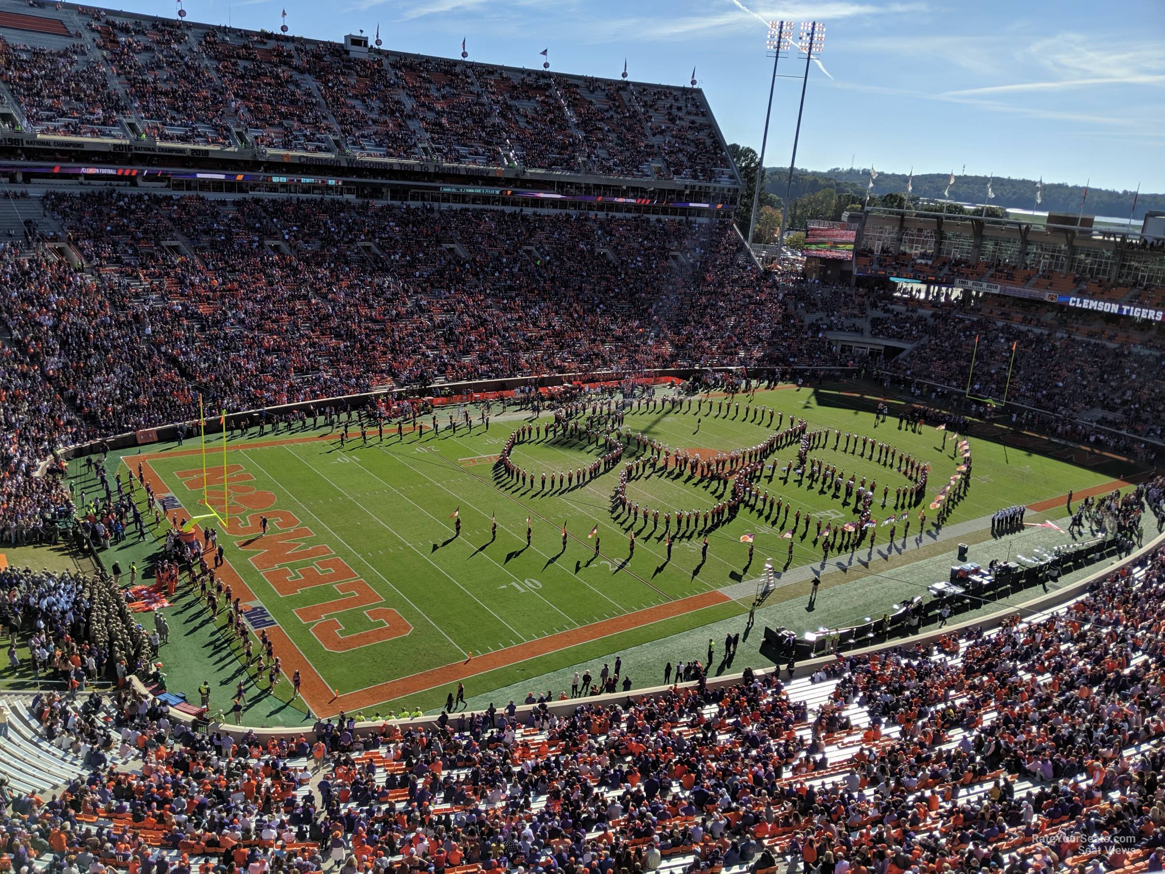 section tk, row a seat view  - memorial stadium (clemson)