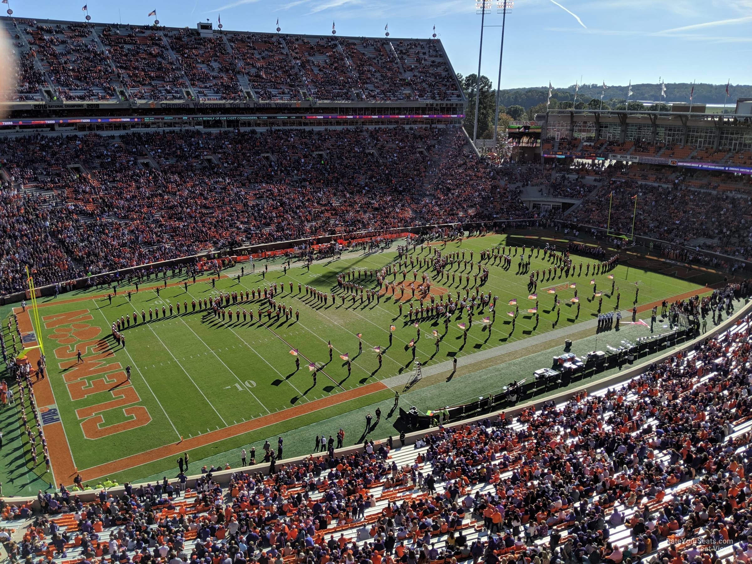 section tl, row a seat view  - clemson memorial stadium