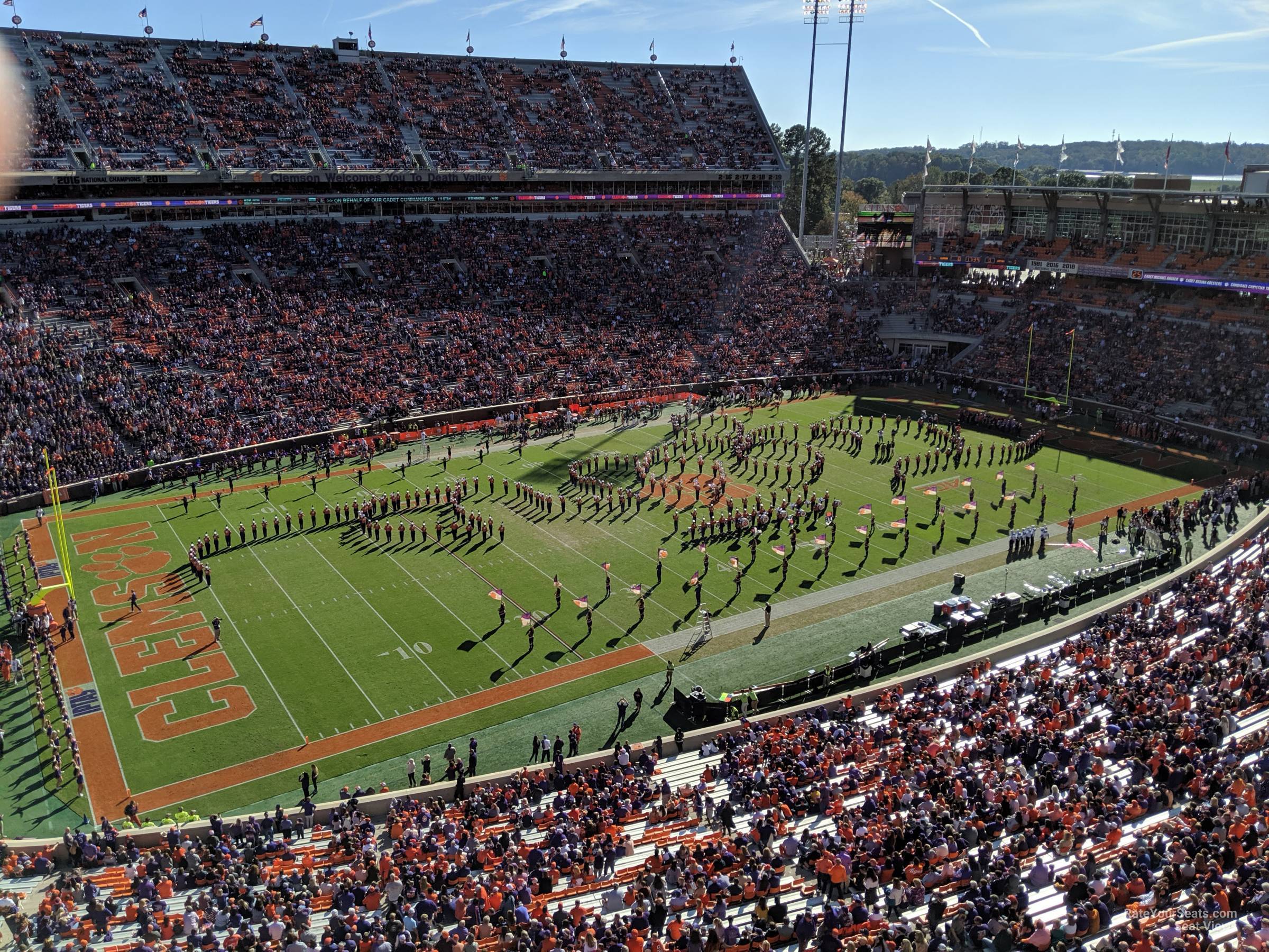 section tl, row a seat view  - memorial stadium (clemson)