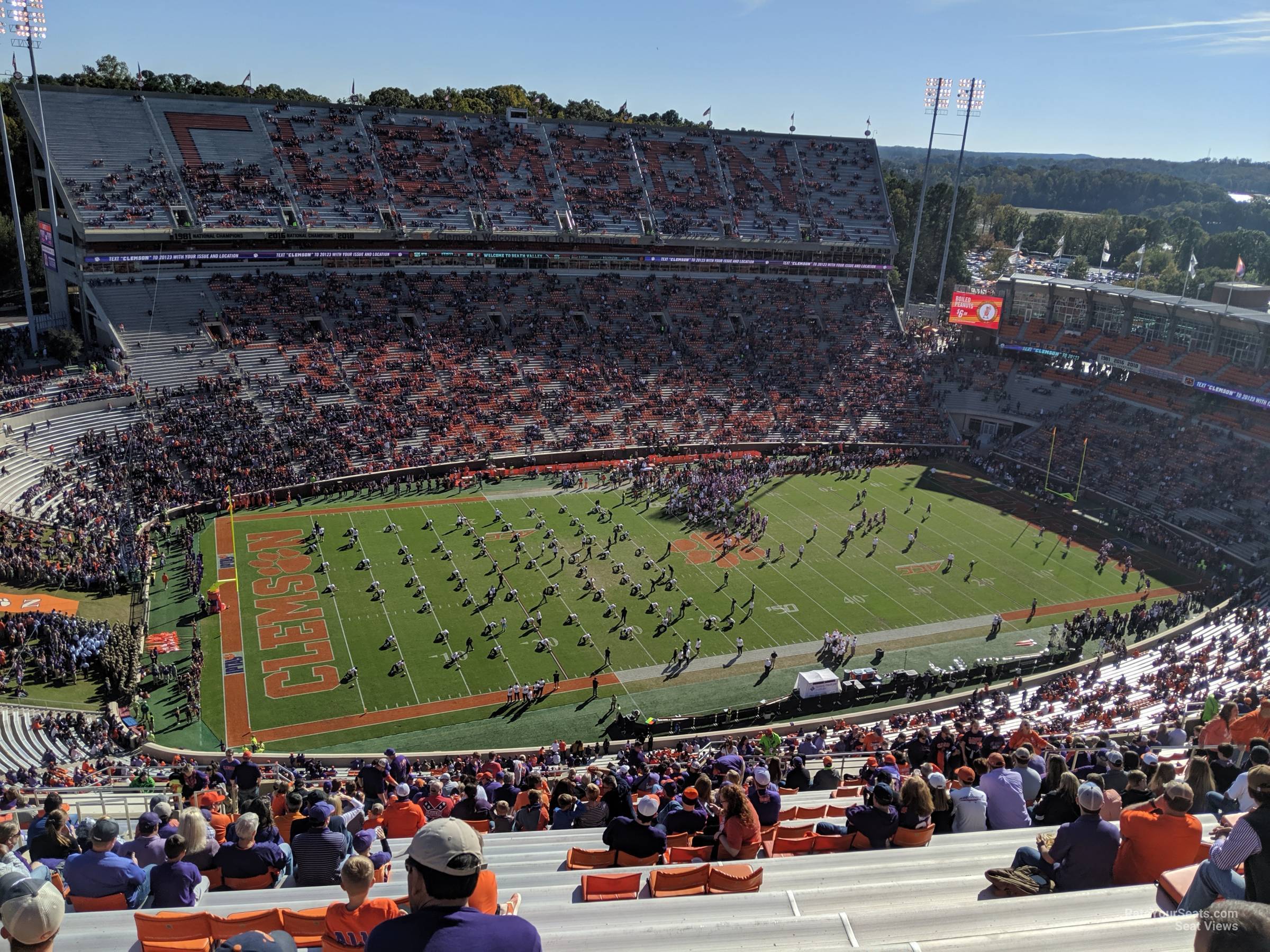 section tm, row cc seat view  - memorial stadium (clemson)