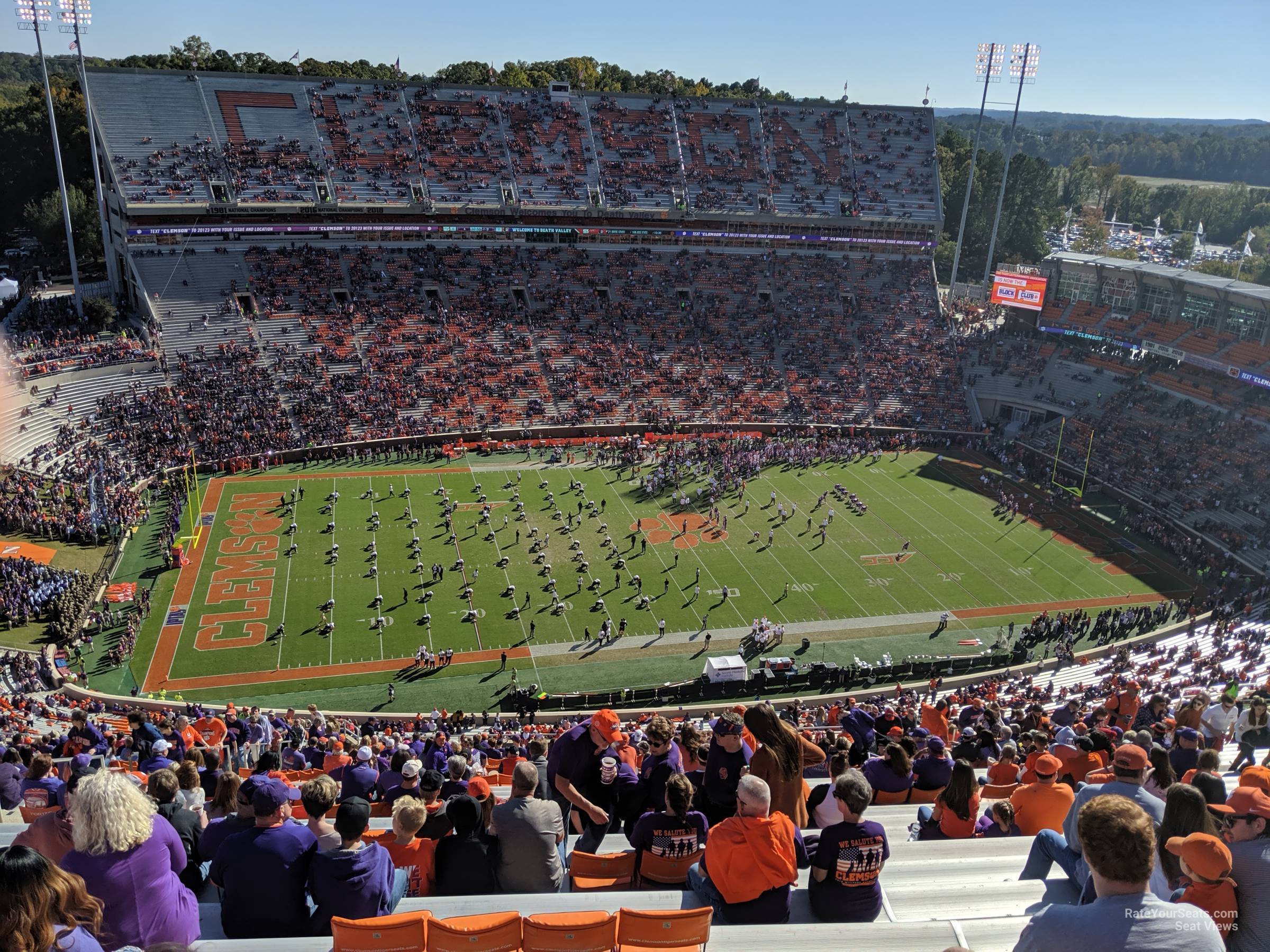 section tn, row cc seat view  - memorial stadium (clemson)