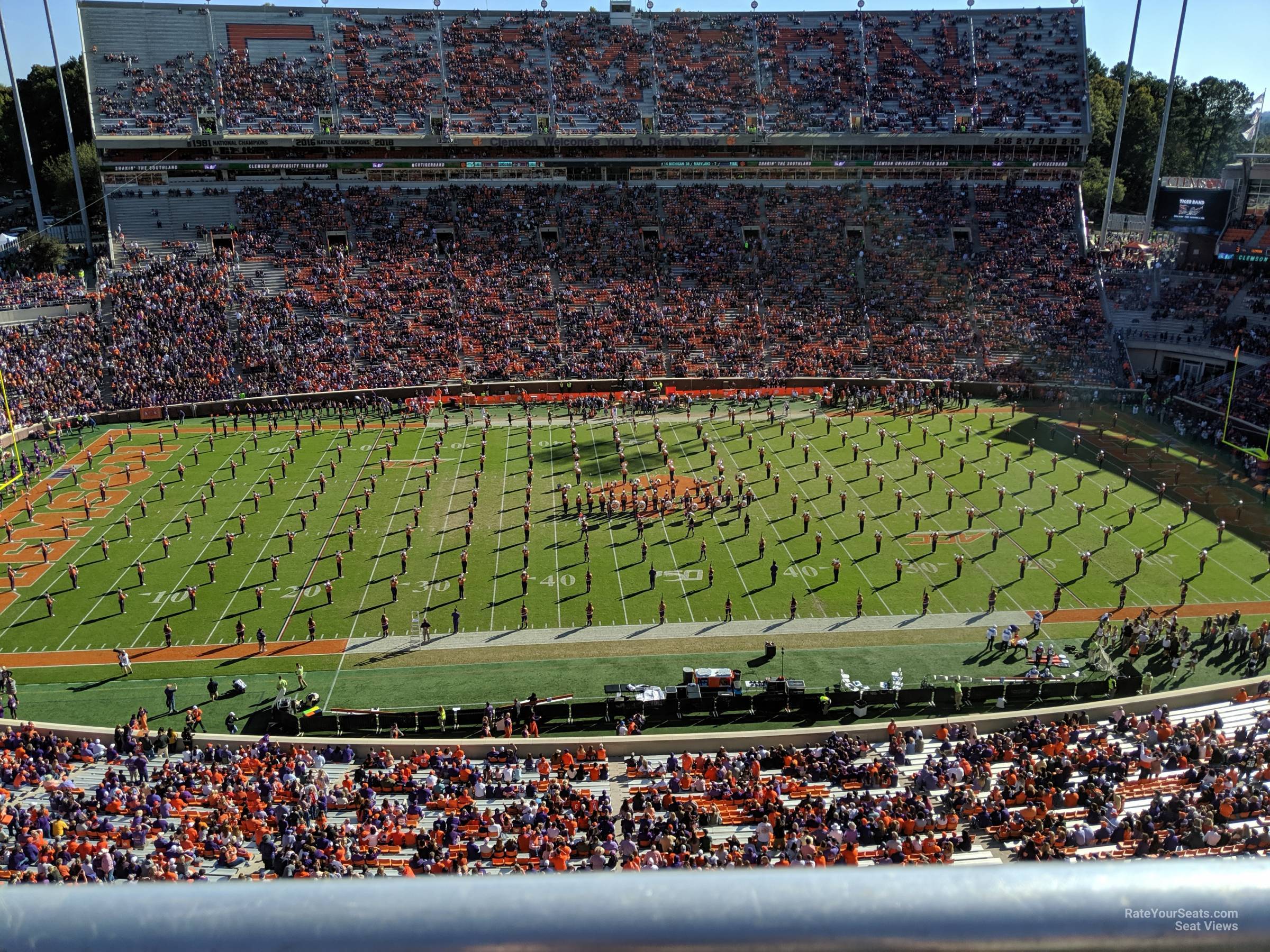 section to, row a seat view  - memorial stadium (clemson)