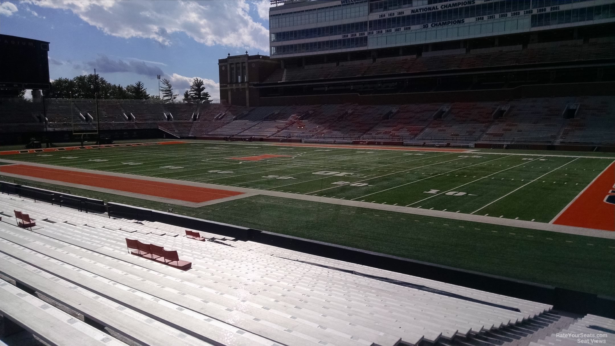 section 101, row 25 seat view  - memorial stadium (illinois)