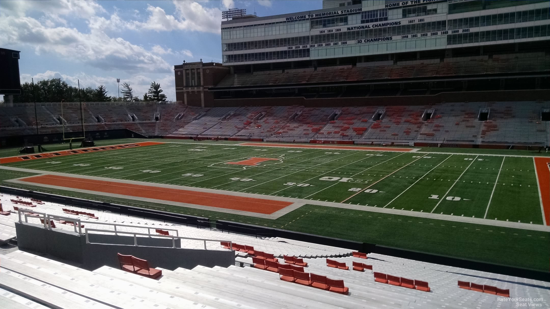 section 102, row 41 seat view  - memorial stadium (illinois)