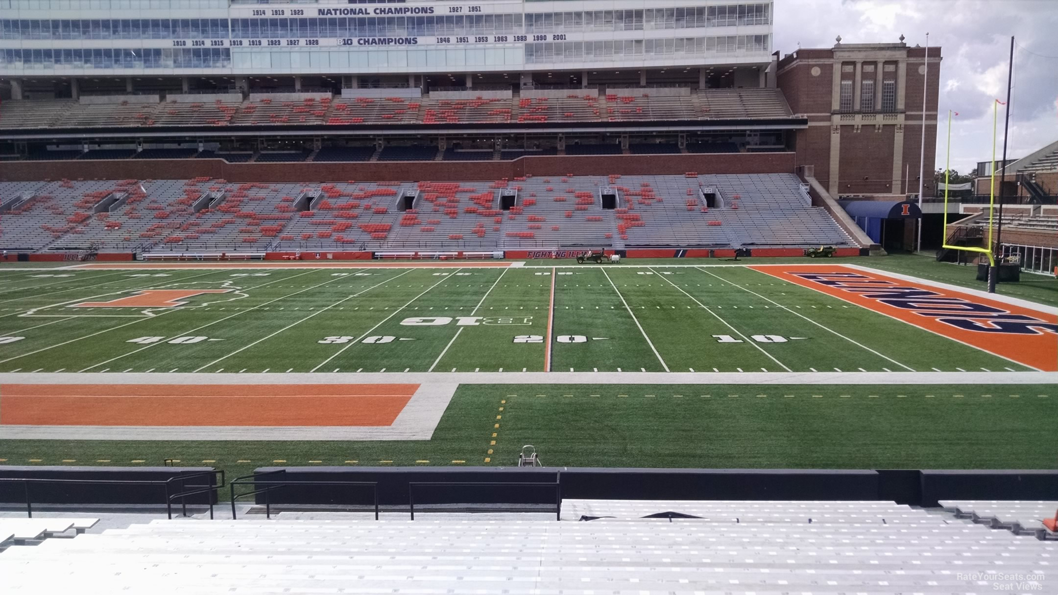 section 103, row 25 seat view  - memorial stadium (illinois)