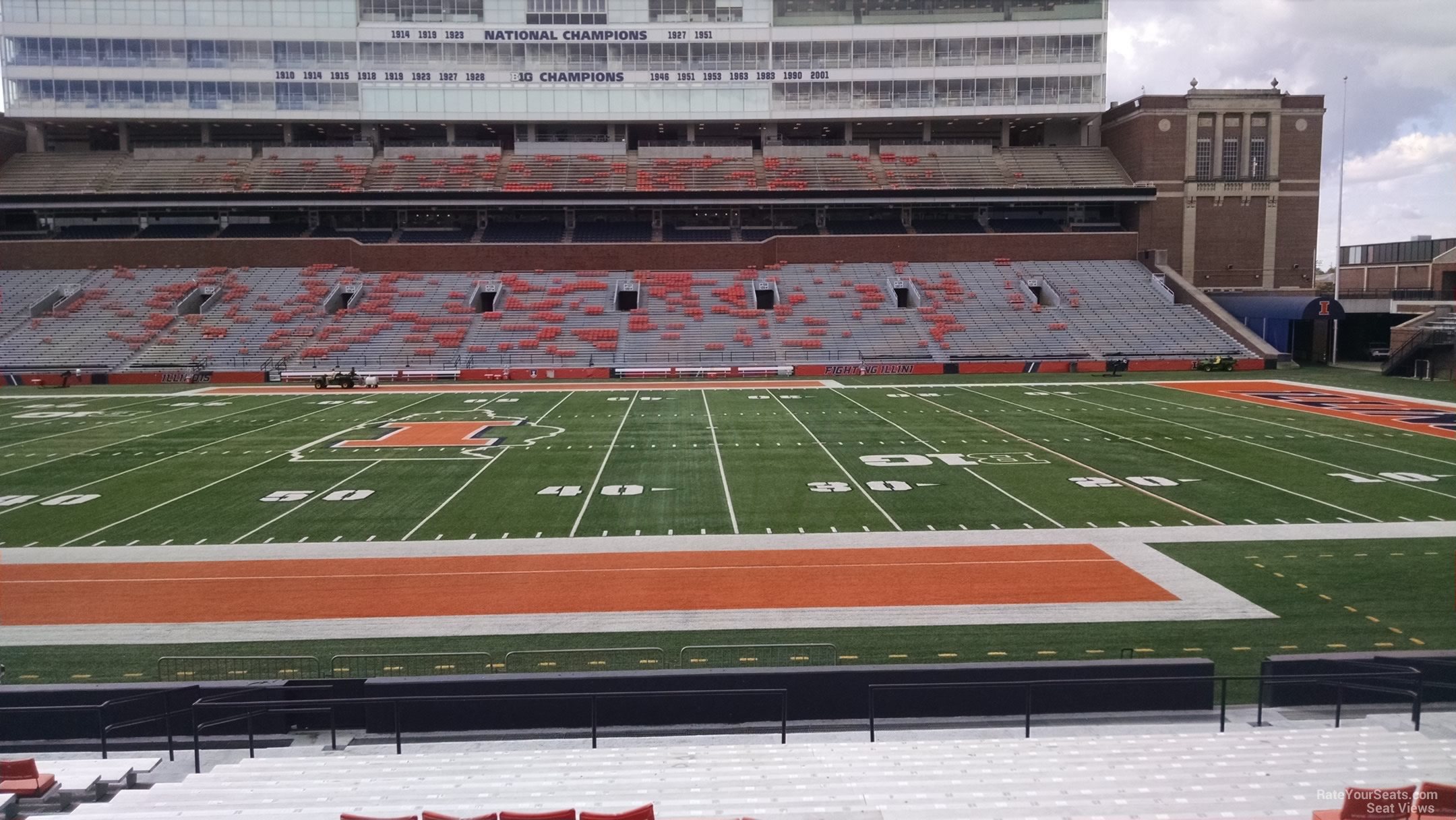 section 104, row 25 seat view  - memorial stadium (illinois)