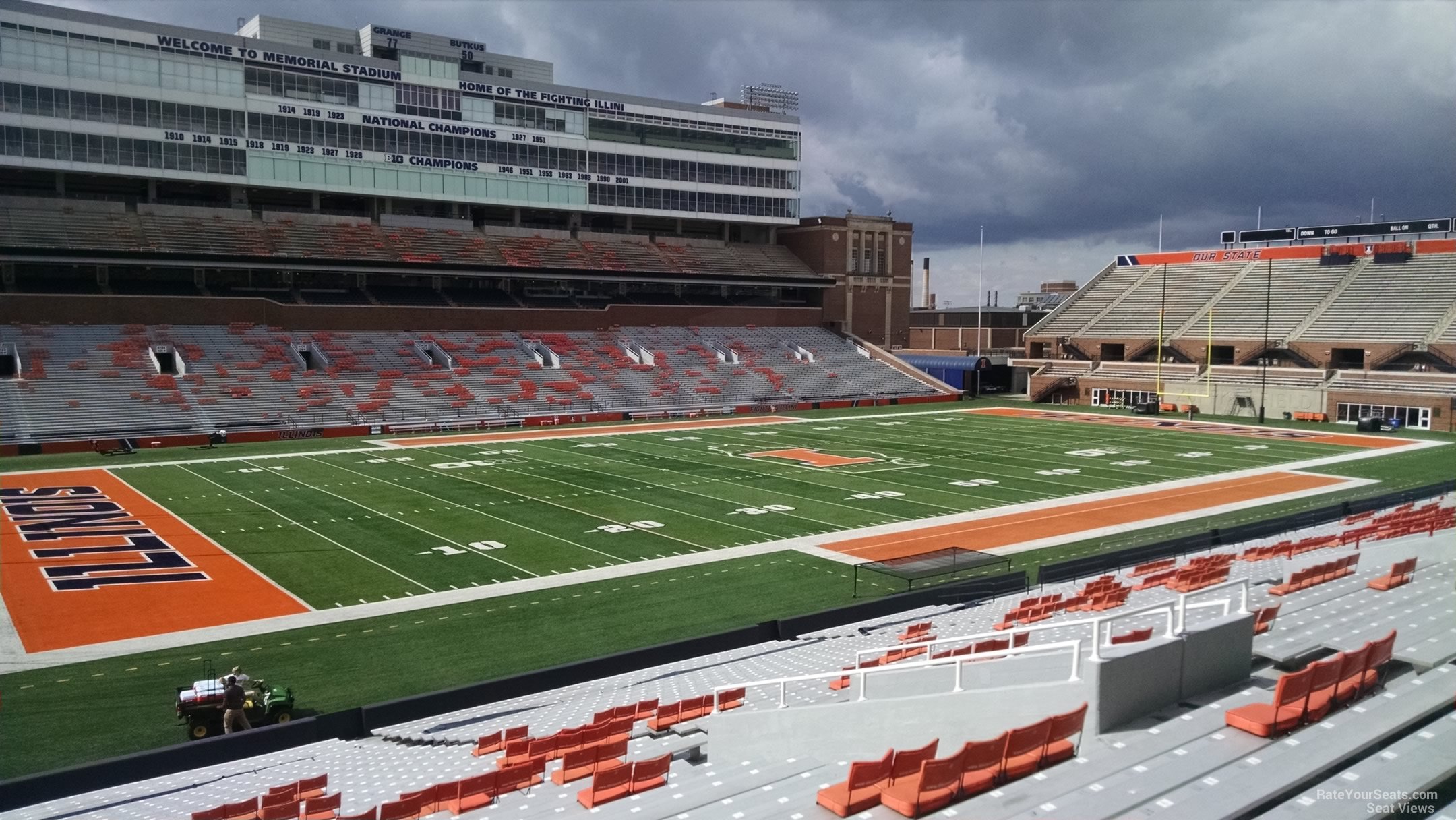 section 109, row 41 seat view  - memorial stadium (illinois)