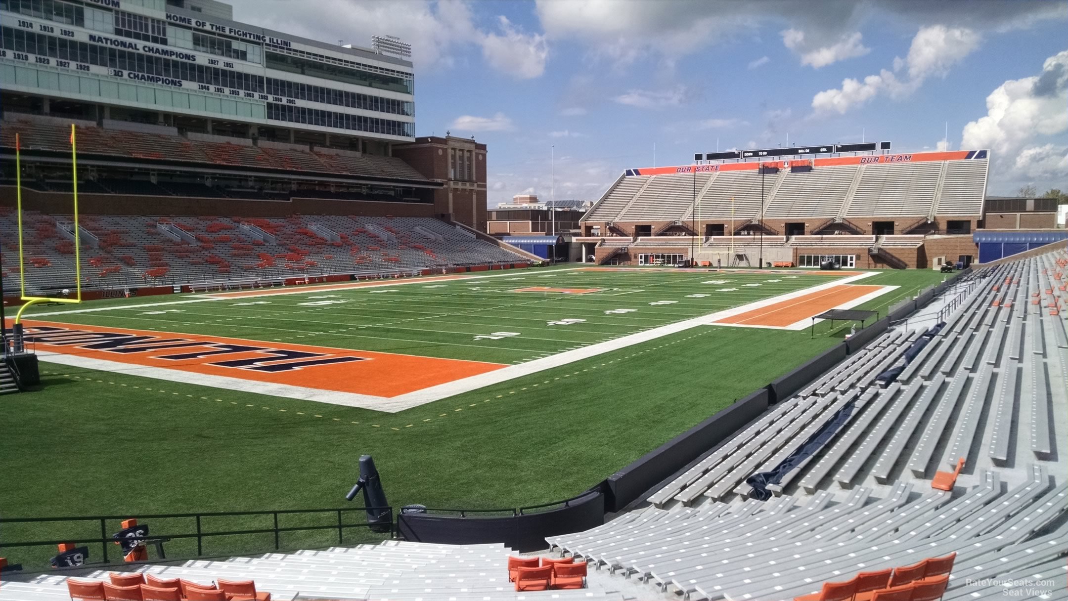 section 112, row 25 seat view  - memorial stadium (illinois)