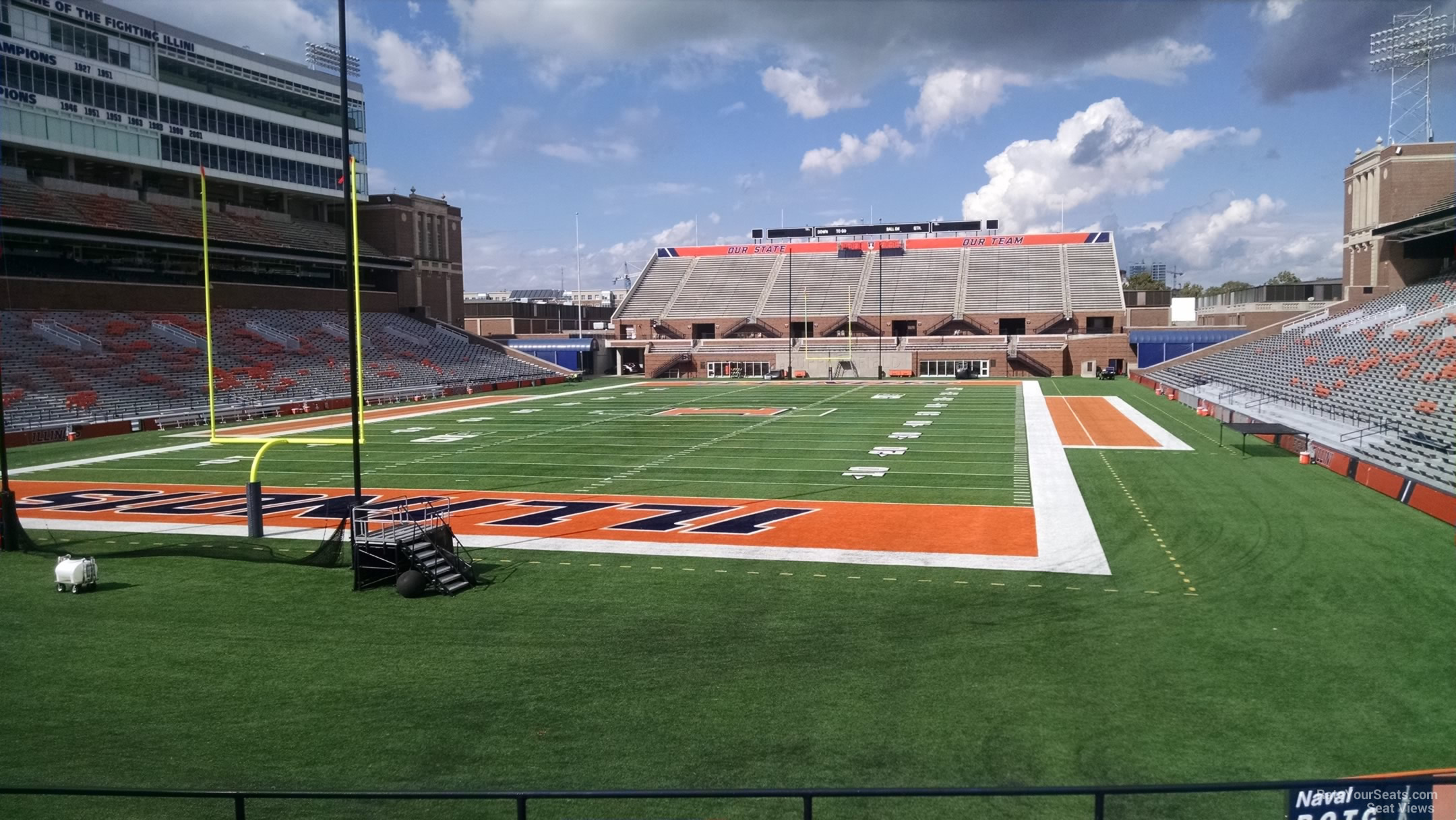 section 114, row 25 seat view  - memorial stadium (illinois)