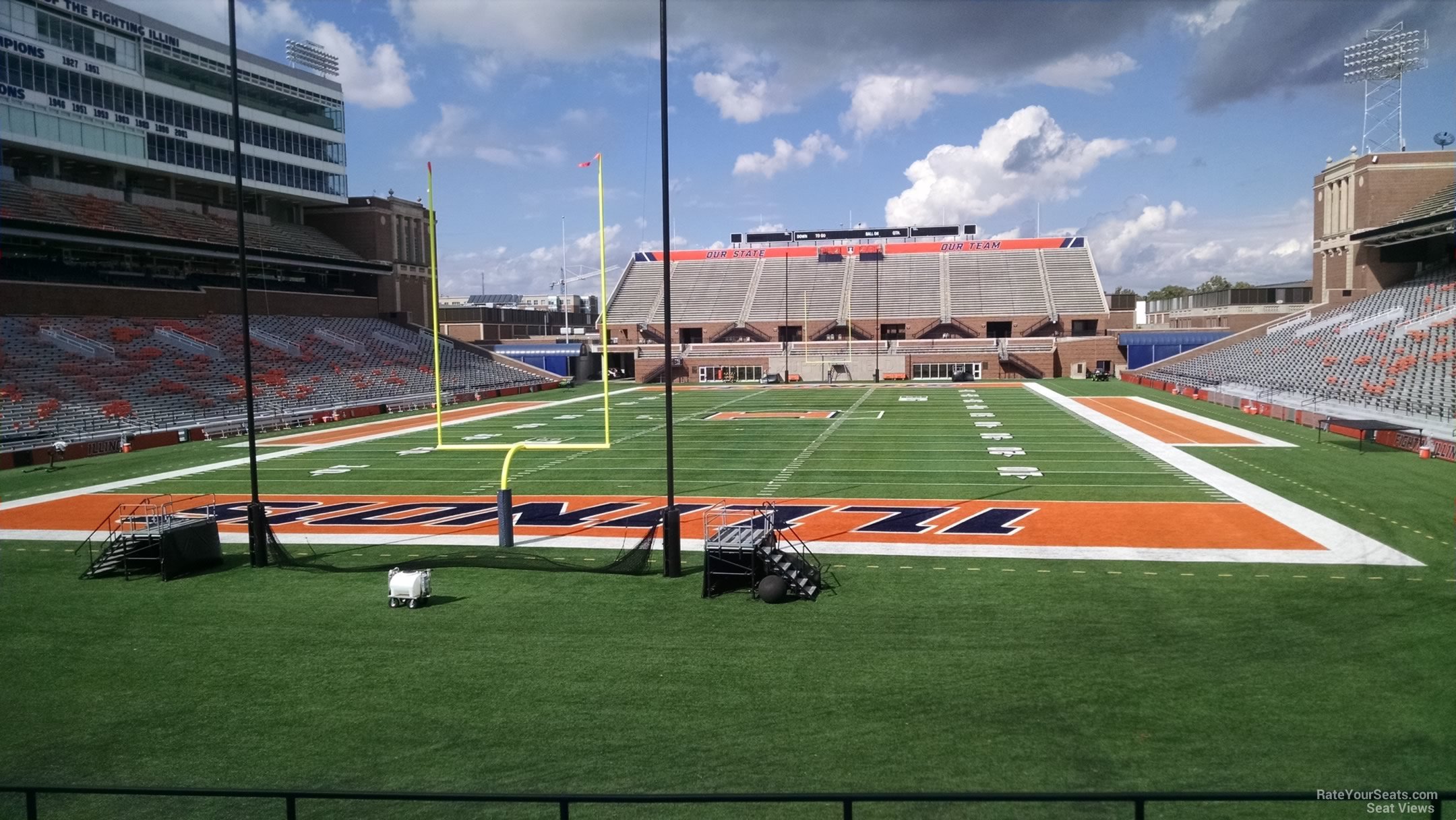 section 115, row 25 seat view  - memorial stadium (illinois)