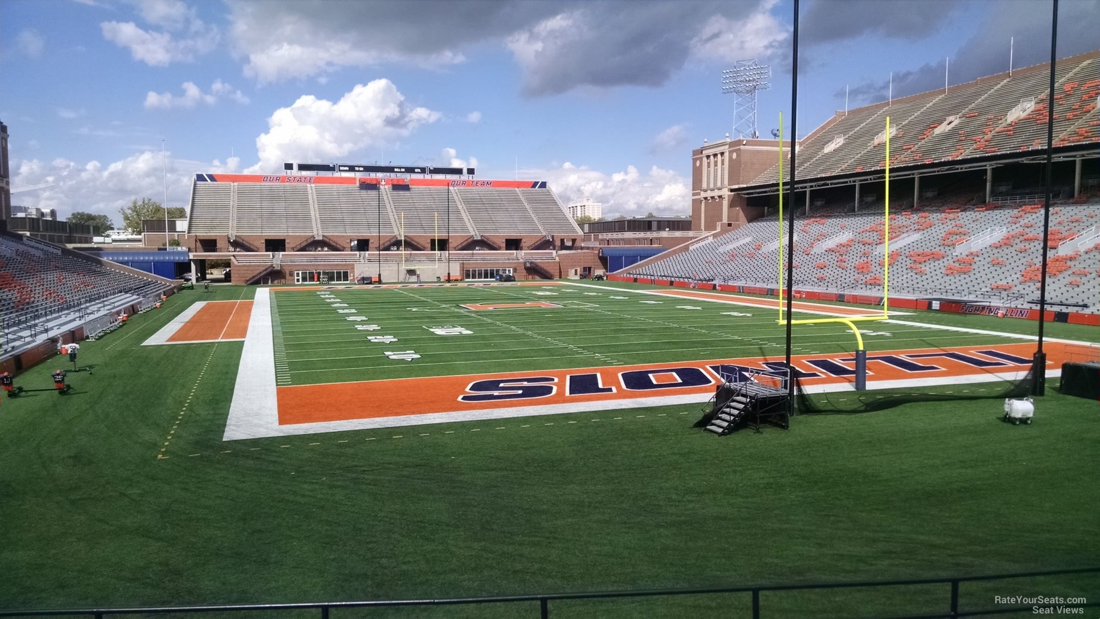 section 118, row 25 seat view  - memorial stadium (illinois)