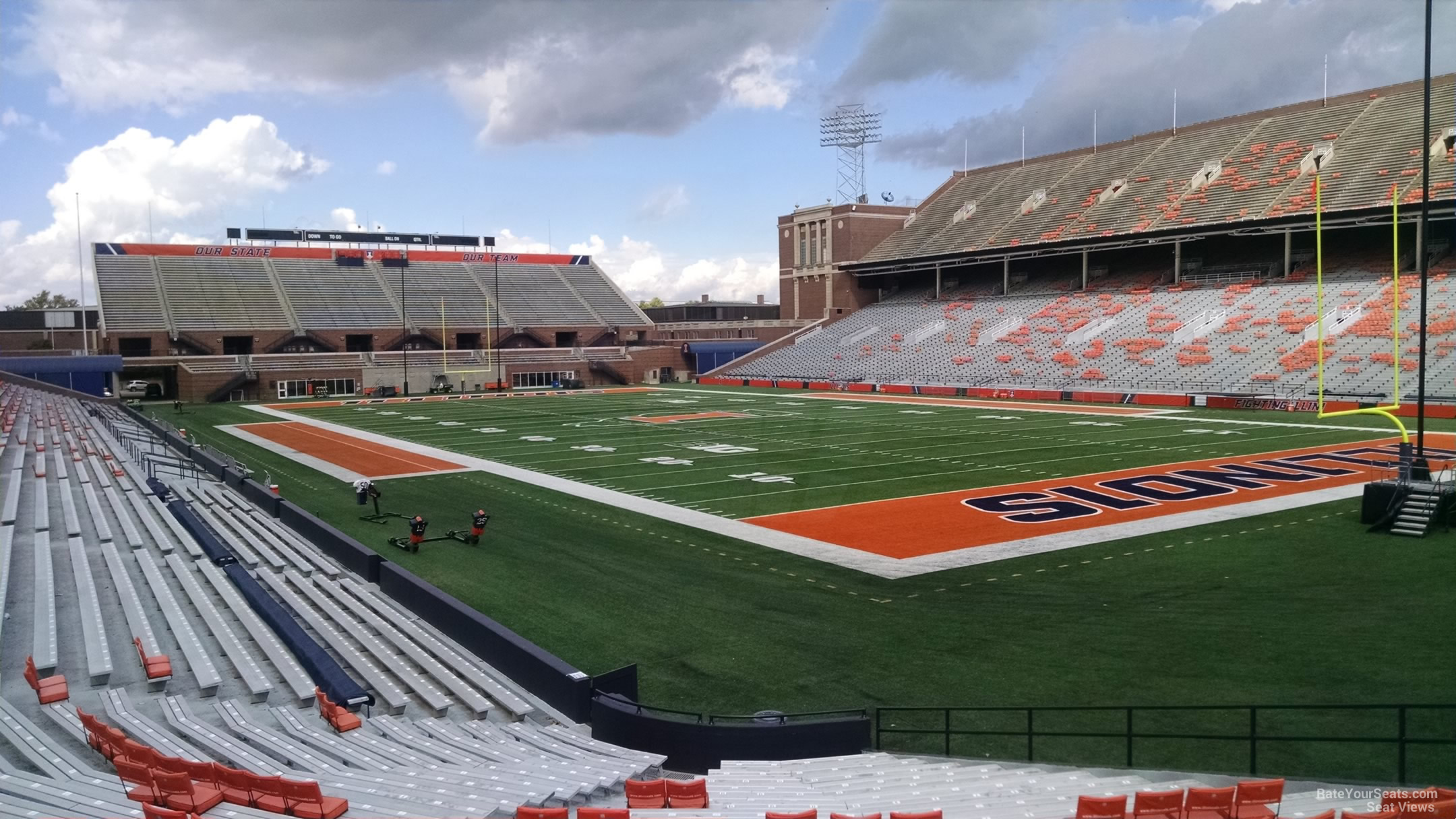 section 120, row 25 seat view  - memorial stadium (illinois)