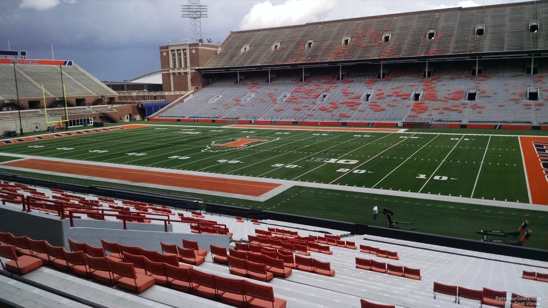 section 124, row 41 seat view - memorial stadium (illinois)