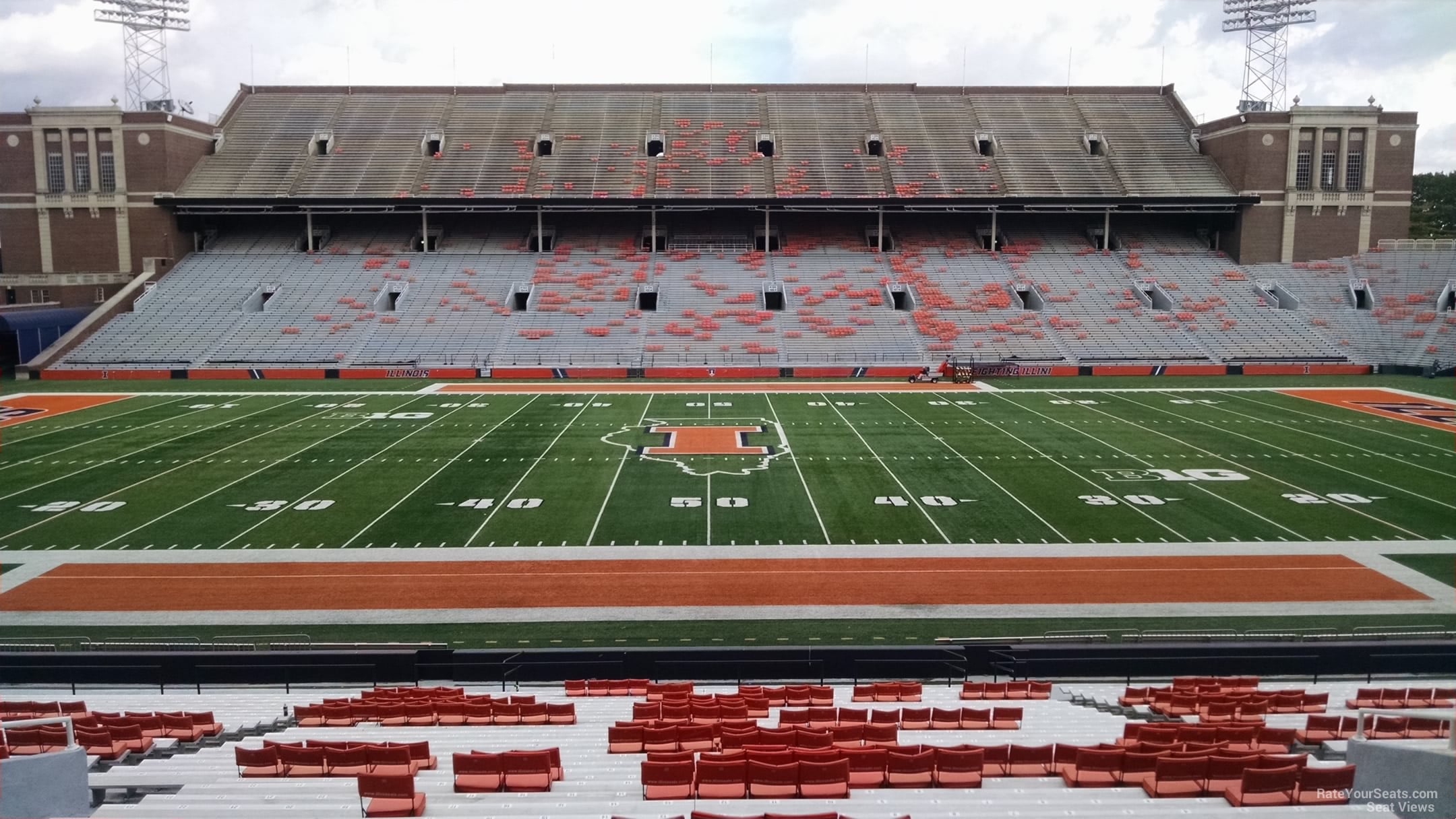 section 127, row 41 seat view  - memorial stadium (illinois)