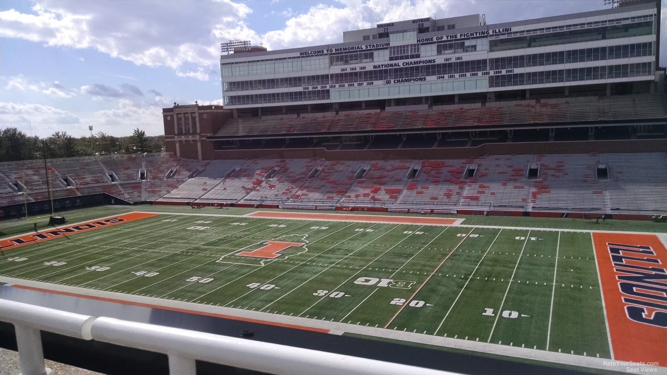 section 202, row 1 seat view  - memorial stadium (illinois)