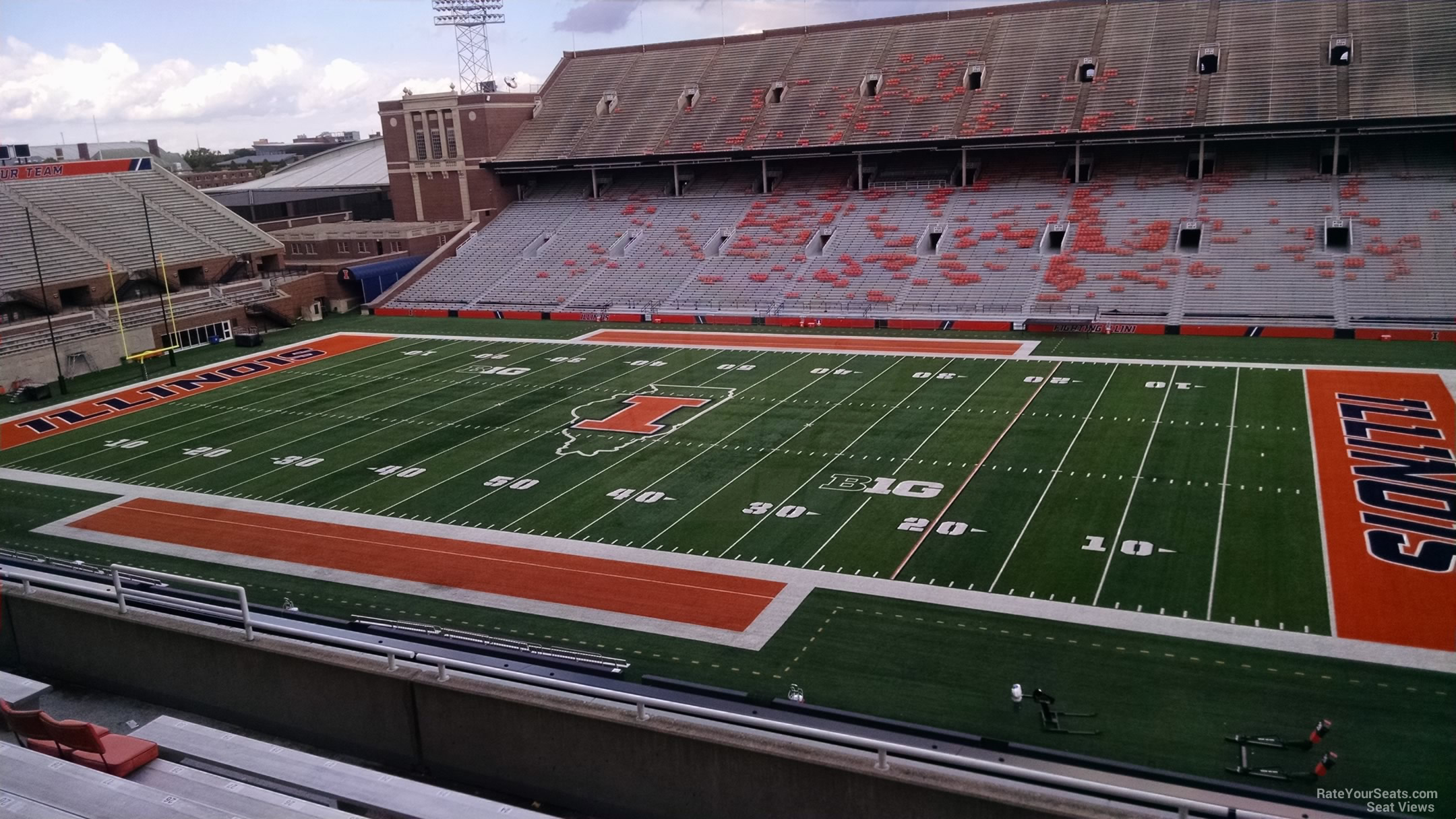 section 224, row 8 seat view  - memorial stadium (illinois)