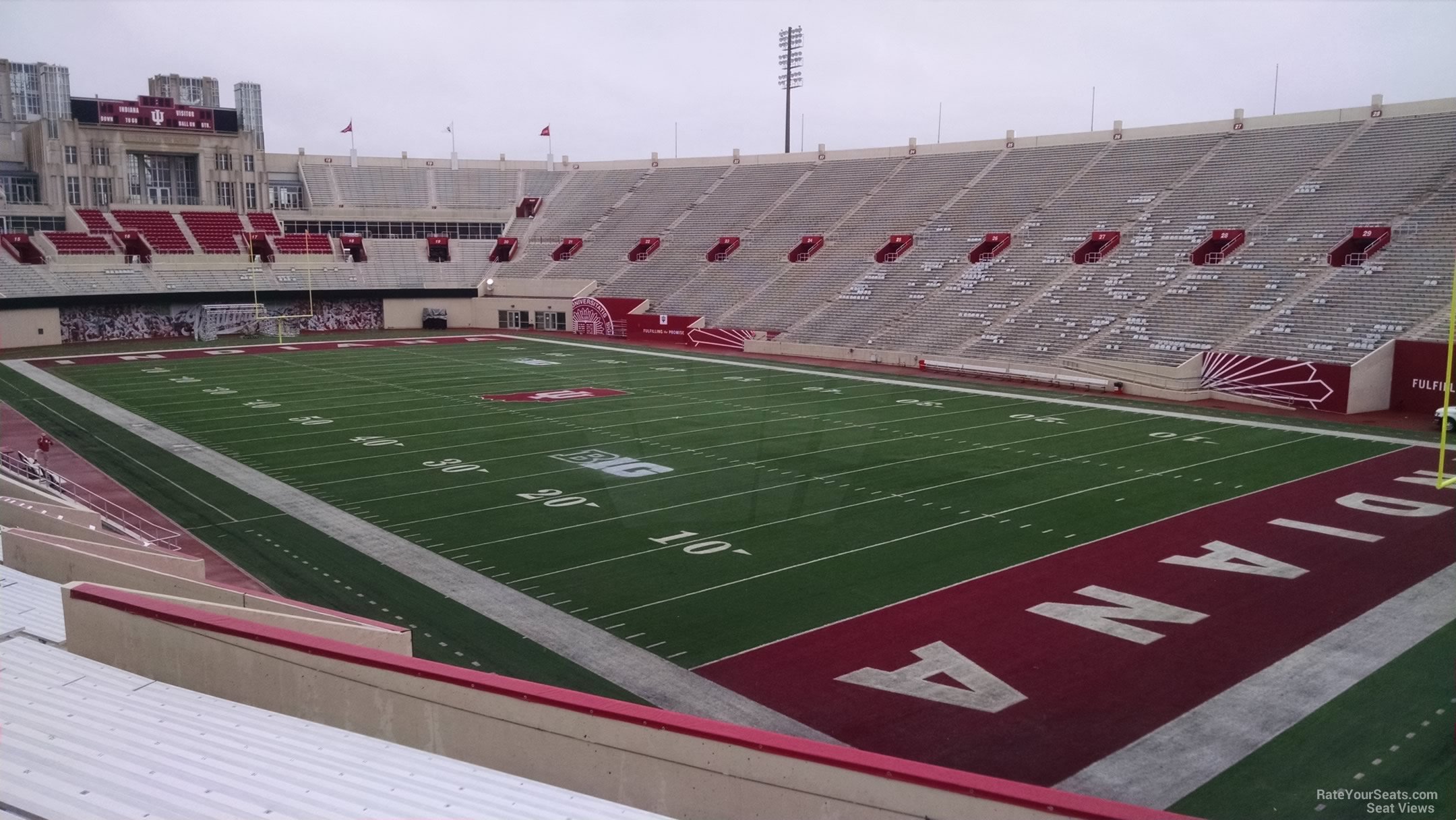 section 1, row 30 seat view  - memorial stadium (indiana)