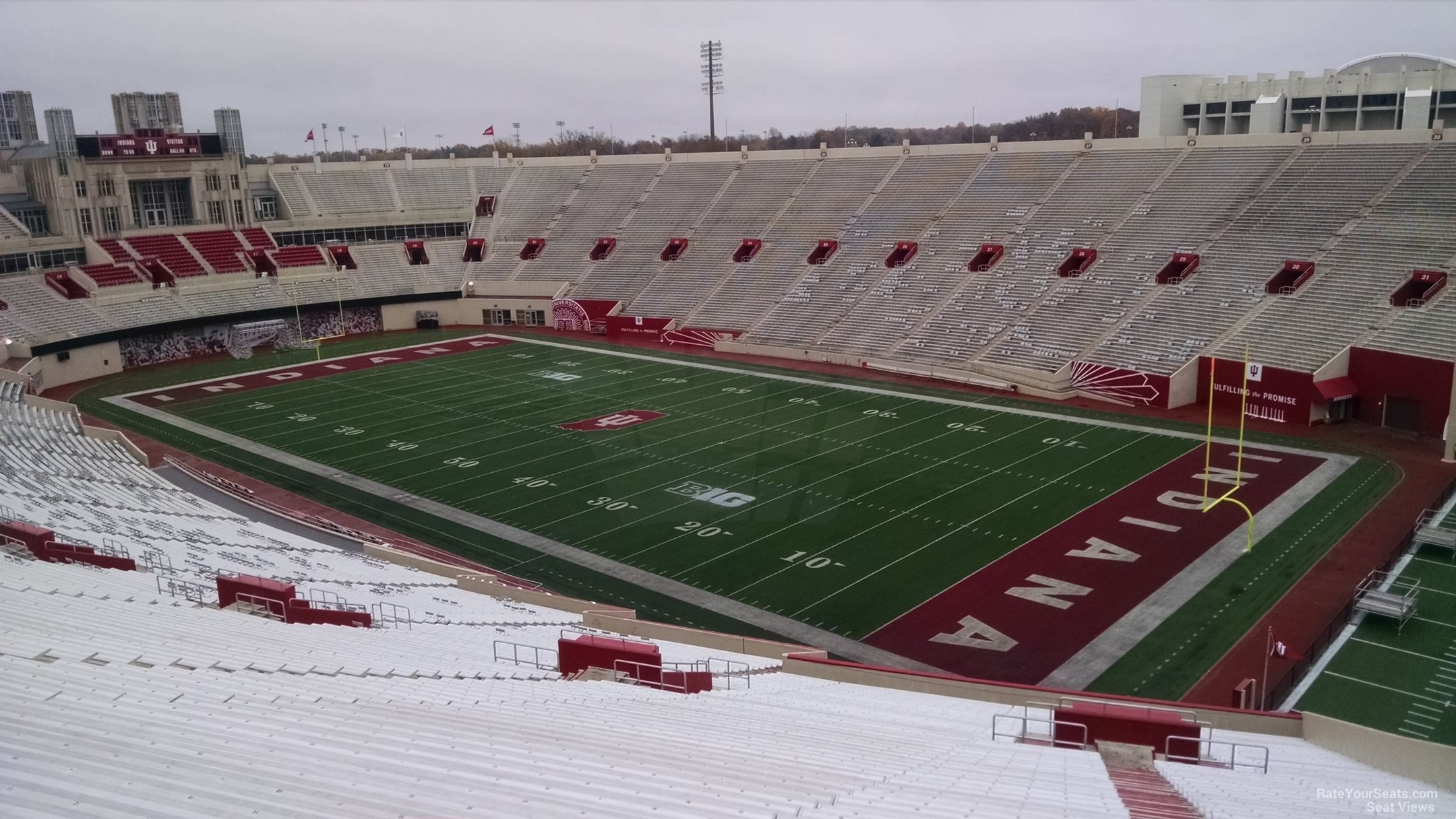 section 101, row 13 seat view  - memorial stadium (indiana)