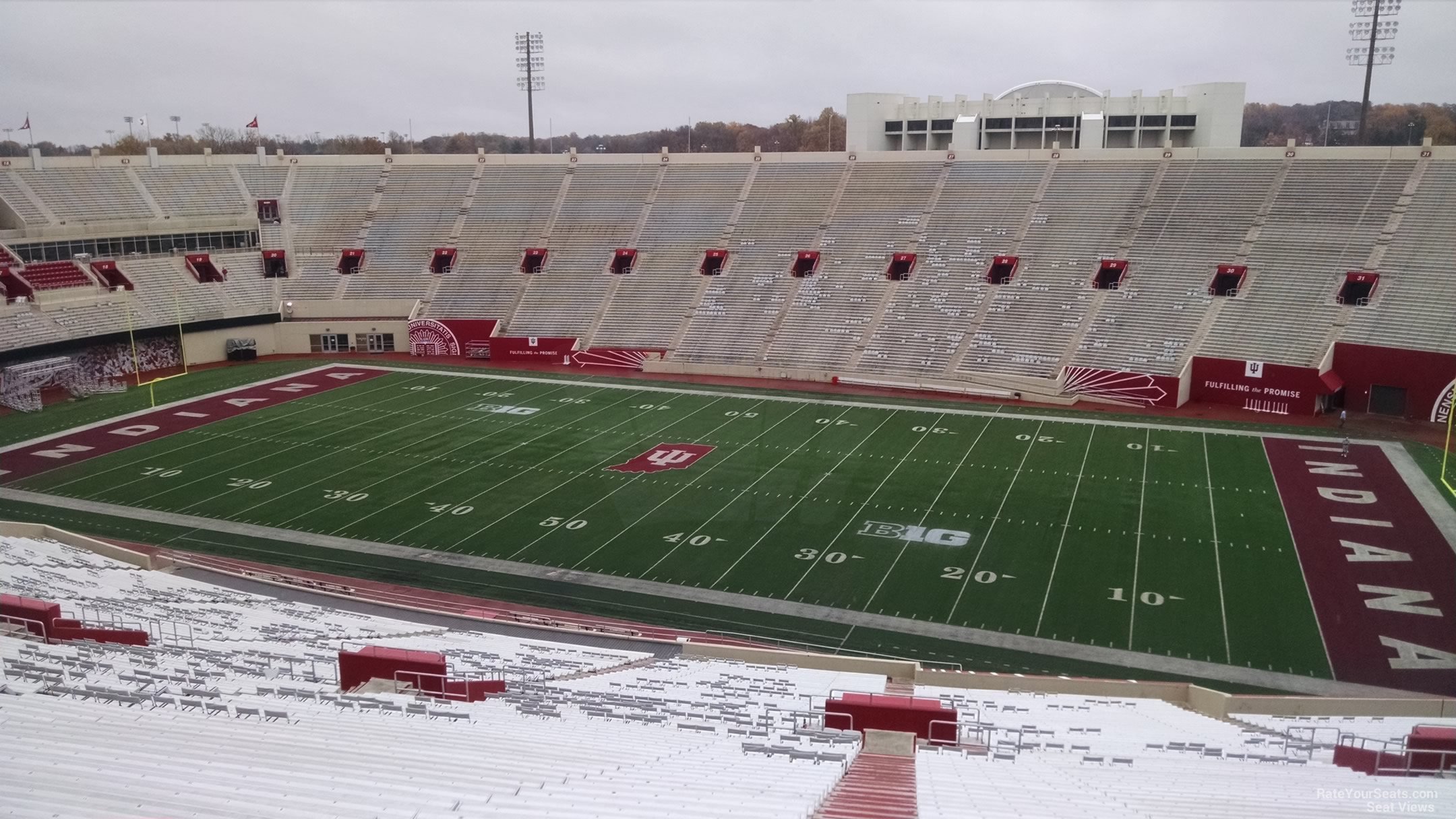 section 104, row 13 seat view  - memorial stadium (indiana)