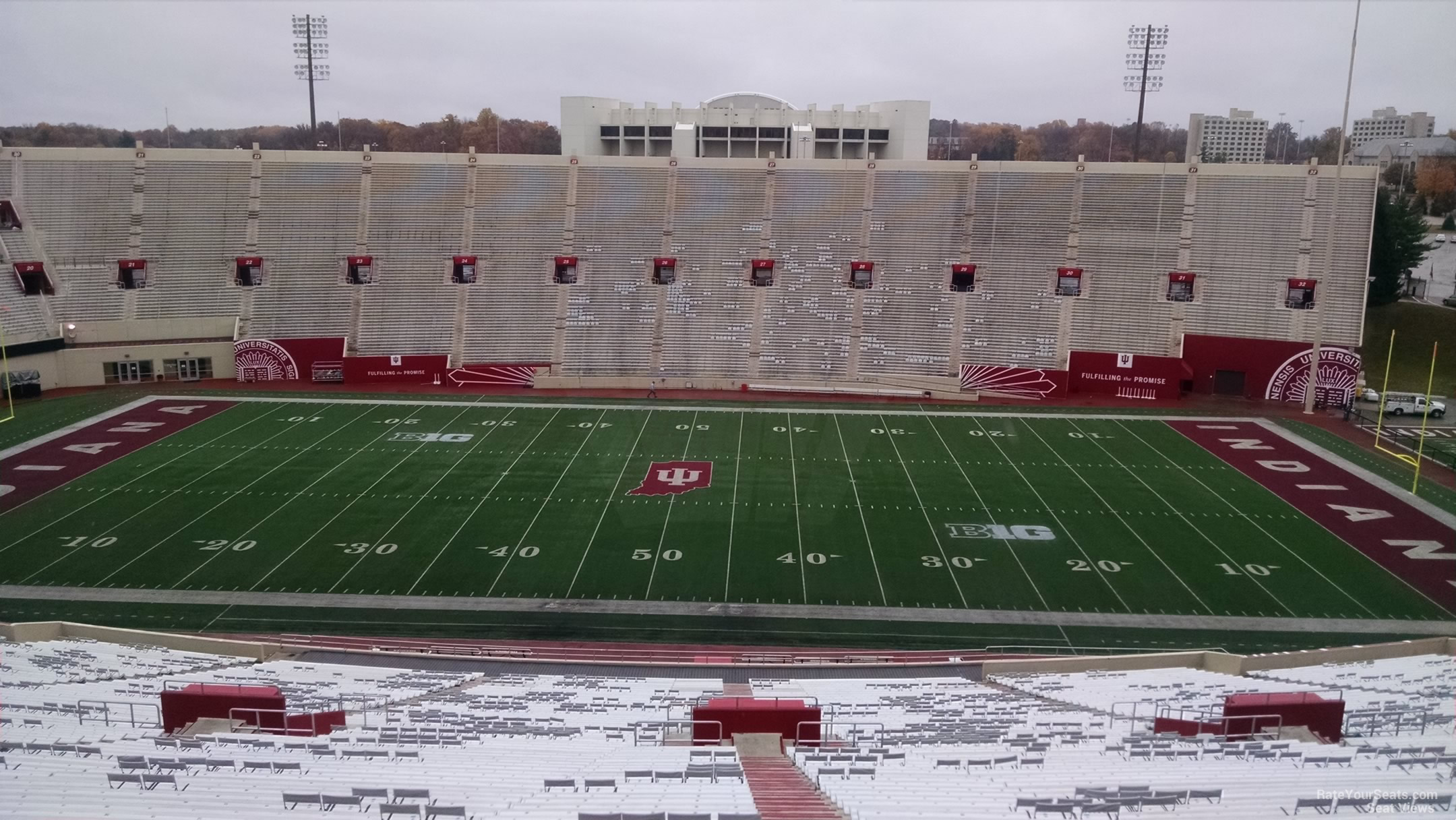 section 106, row 13 seat view  - memorial stadium (indiana)