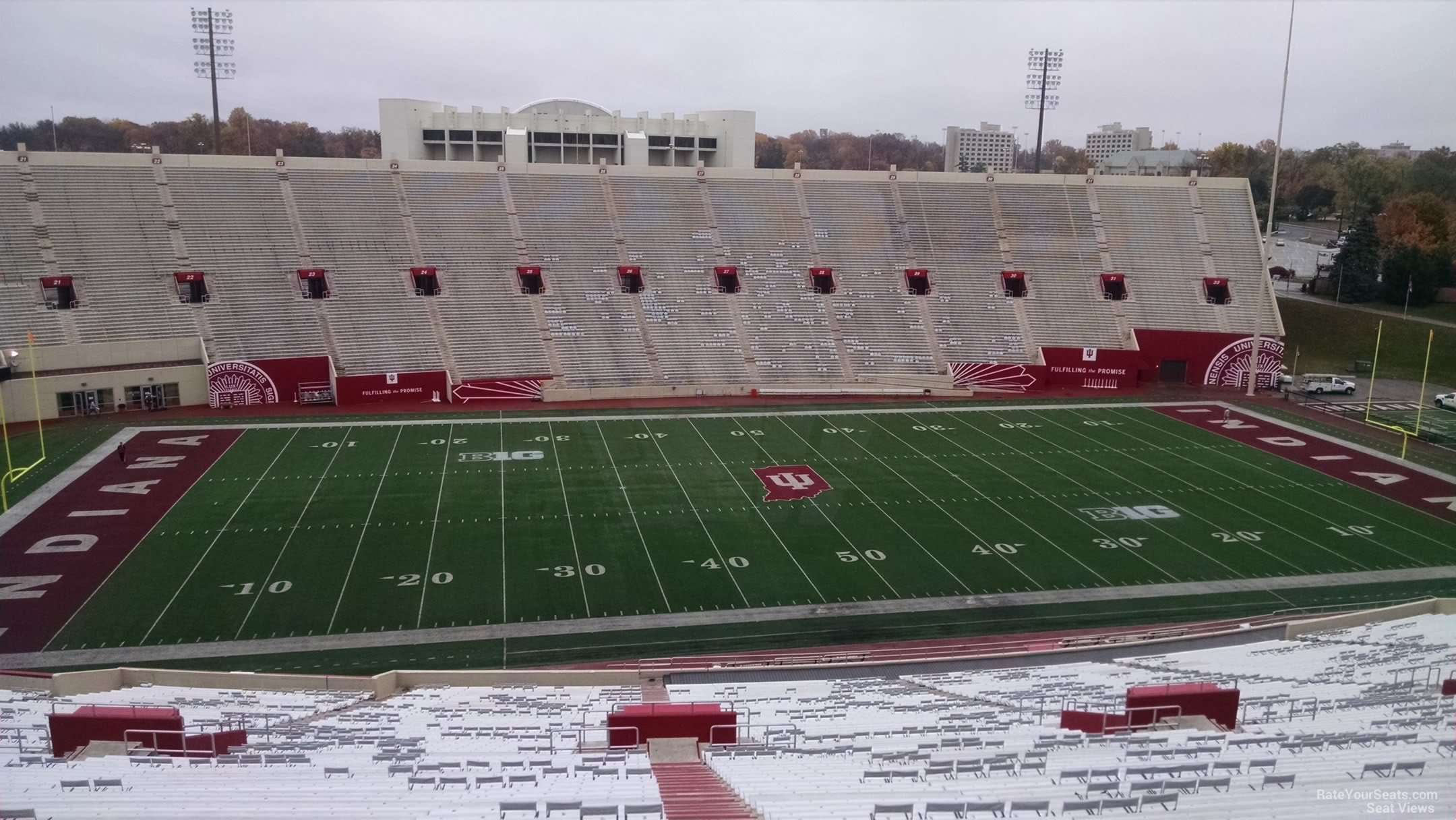 section 108, row 13 seat view  - memorial stadium (indiana)