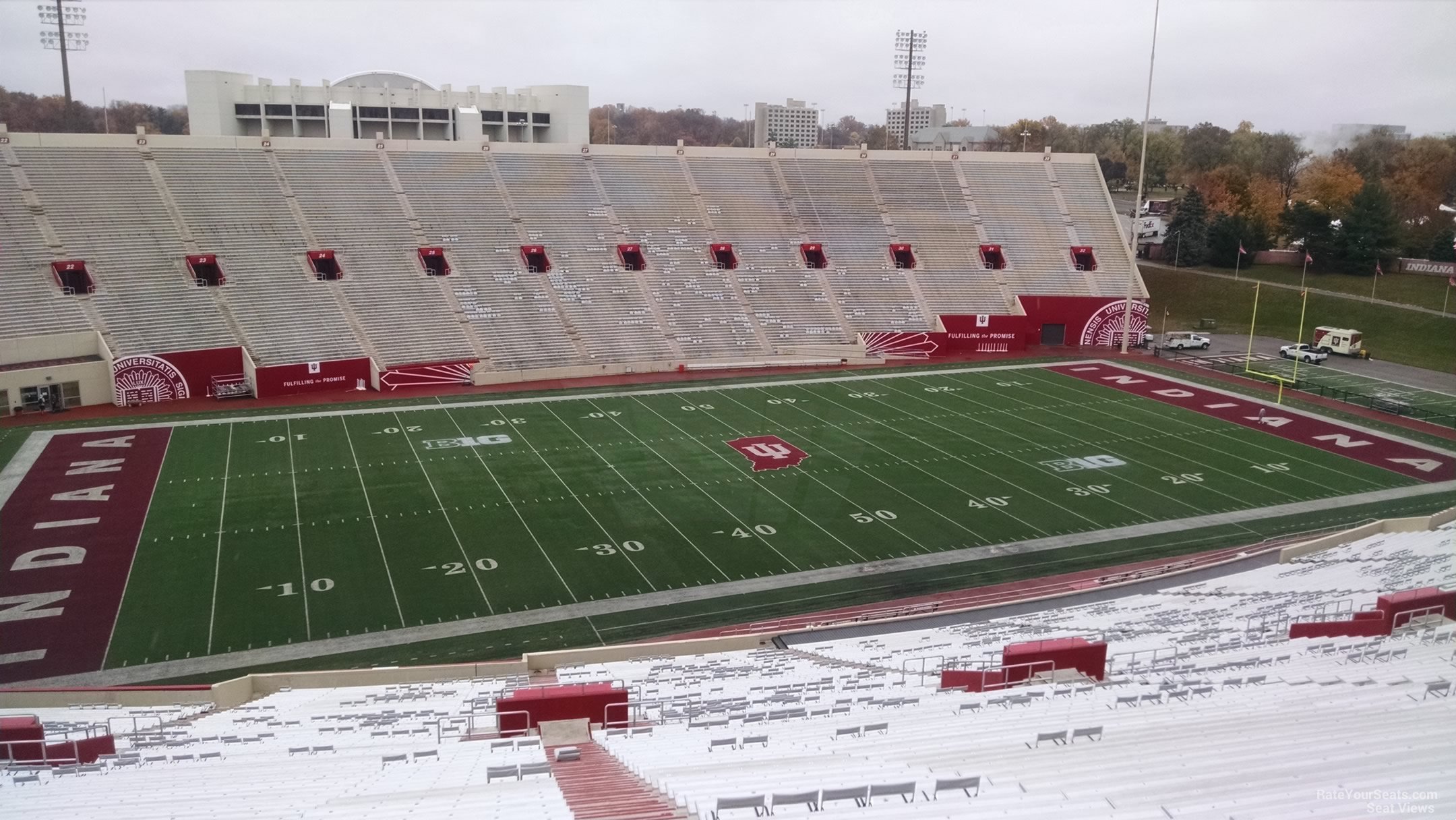 section 109, row 13 seat view  - memorial stadium (indiana)