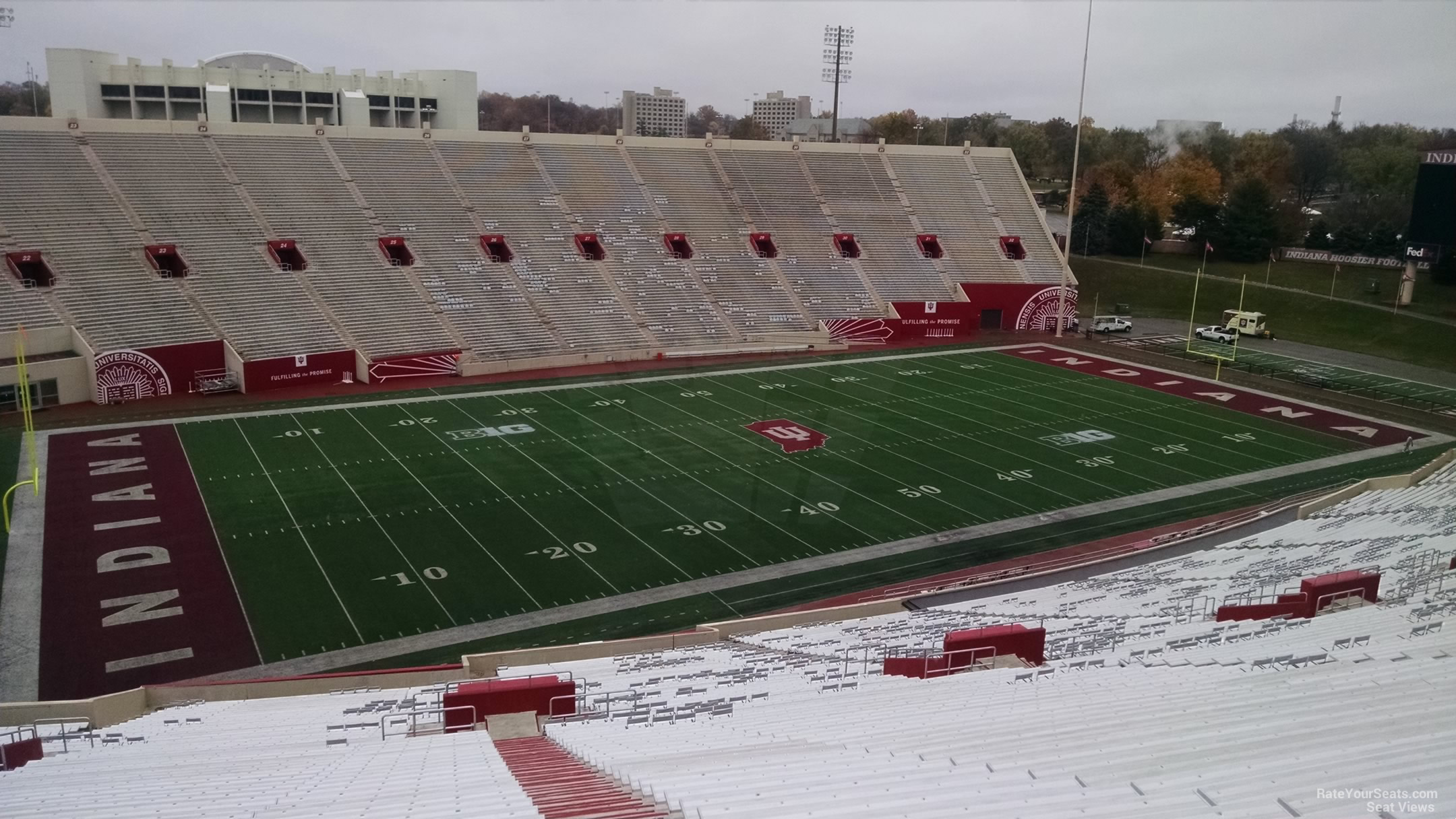 section 110, row 13 seat view  - memorial stadium (indiana)