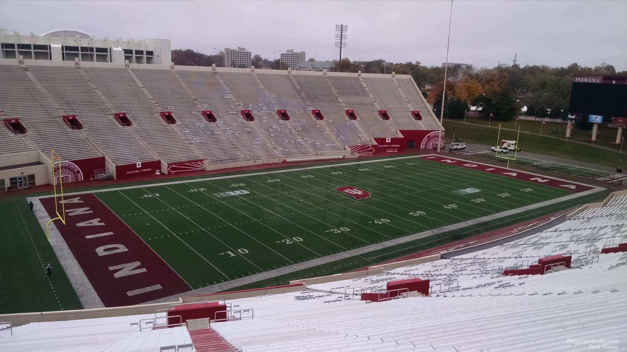 section 111, row 13 seat view  - memorial stadium (indiana)