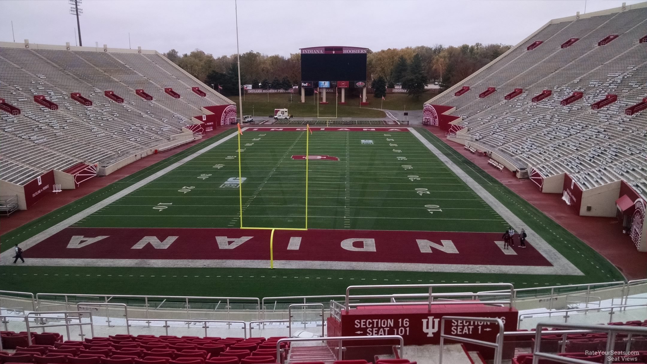 hall of champions, row 42 seat view  - memorial stadium (indiana)