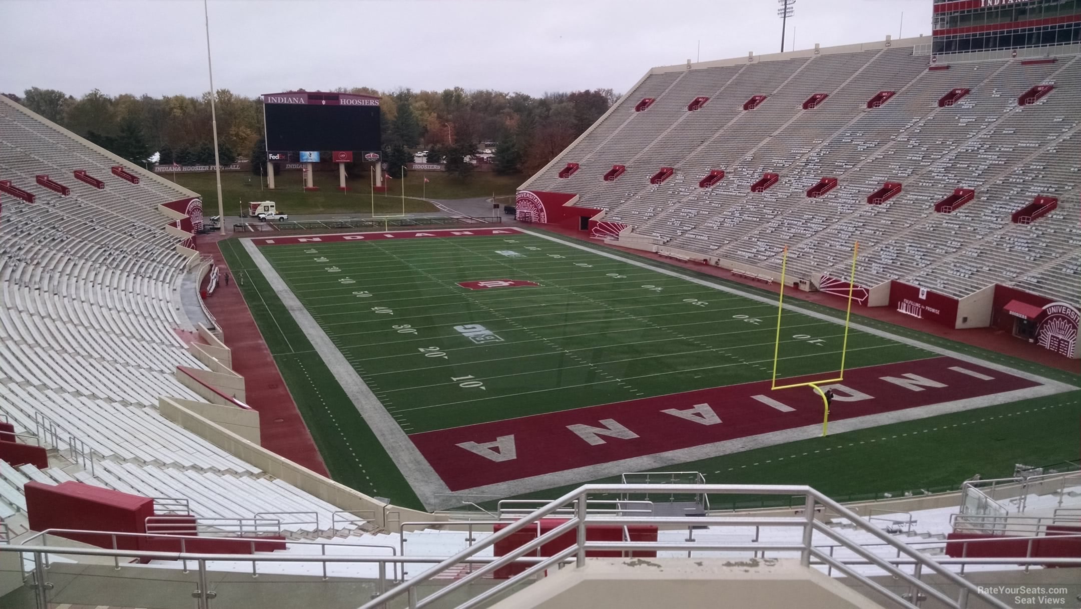 section 19, row 60 seat view - memorial stadium (indiana)