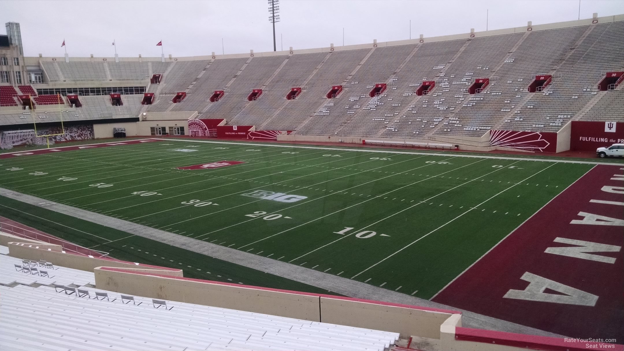 section 2, row 30 seat view  - memorial stadium (indiana)