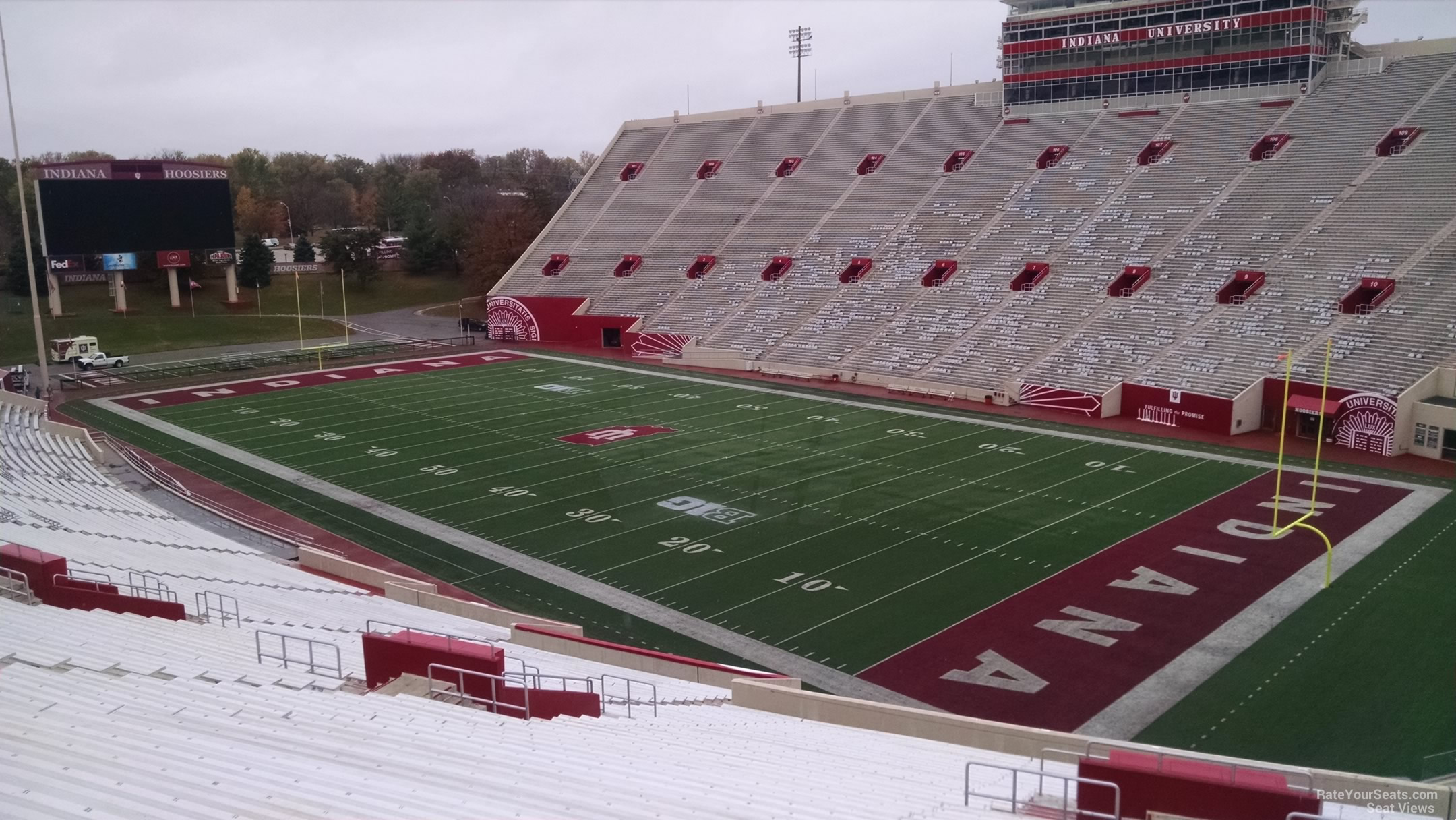 section 21, row 60 seat view - memorial stadium (indiana)