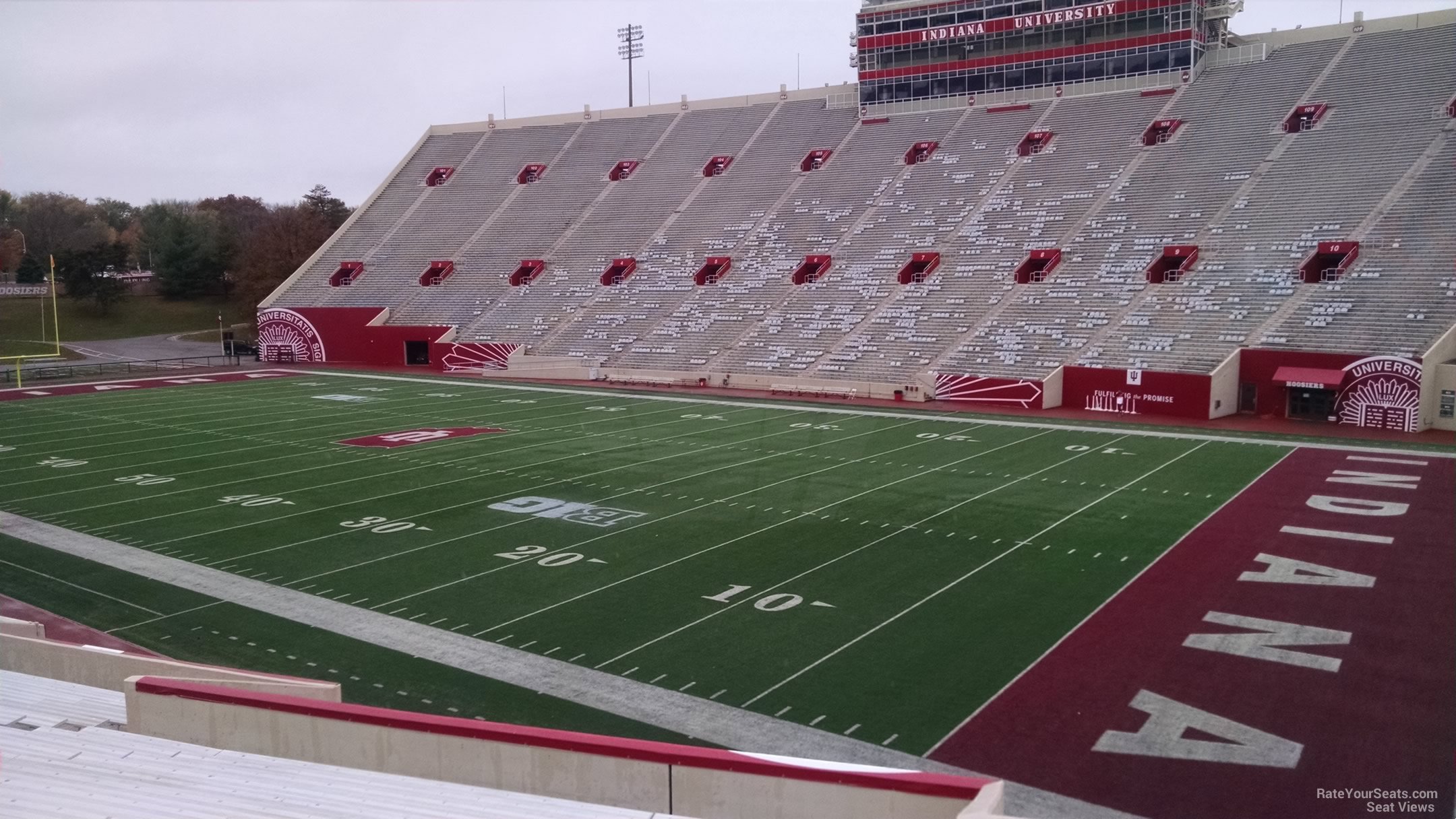 section 22, row 30 seat view  - memorial stadium (indiana)