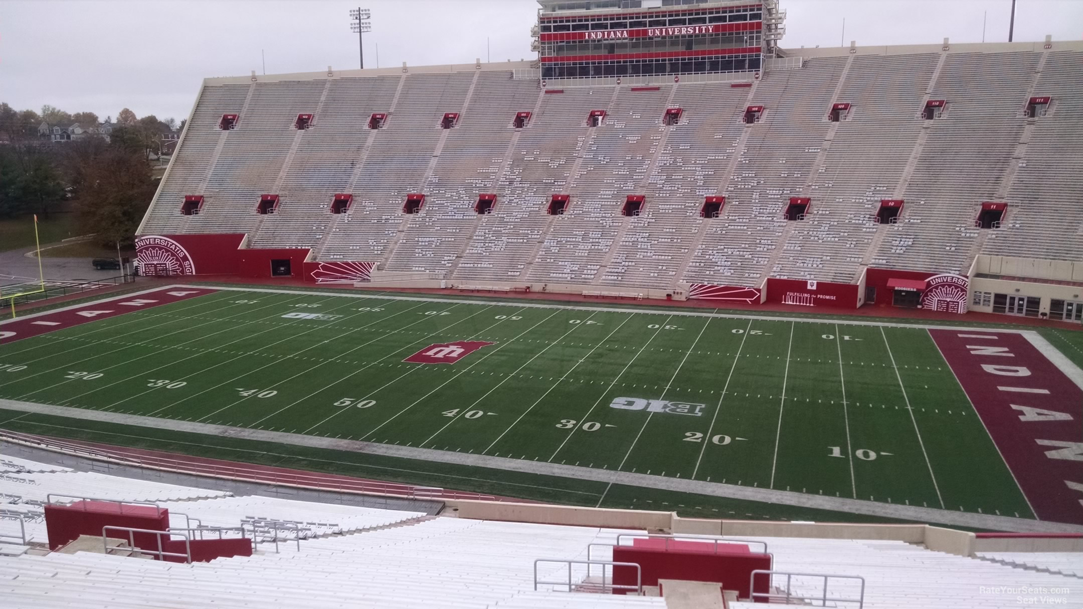 section 24, row 60 seat view  - memorial stadium (indiana)