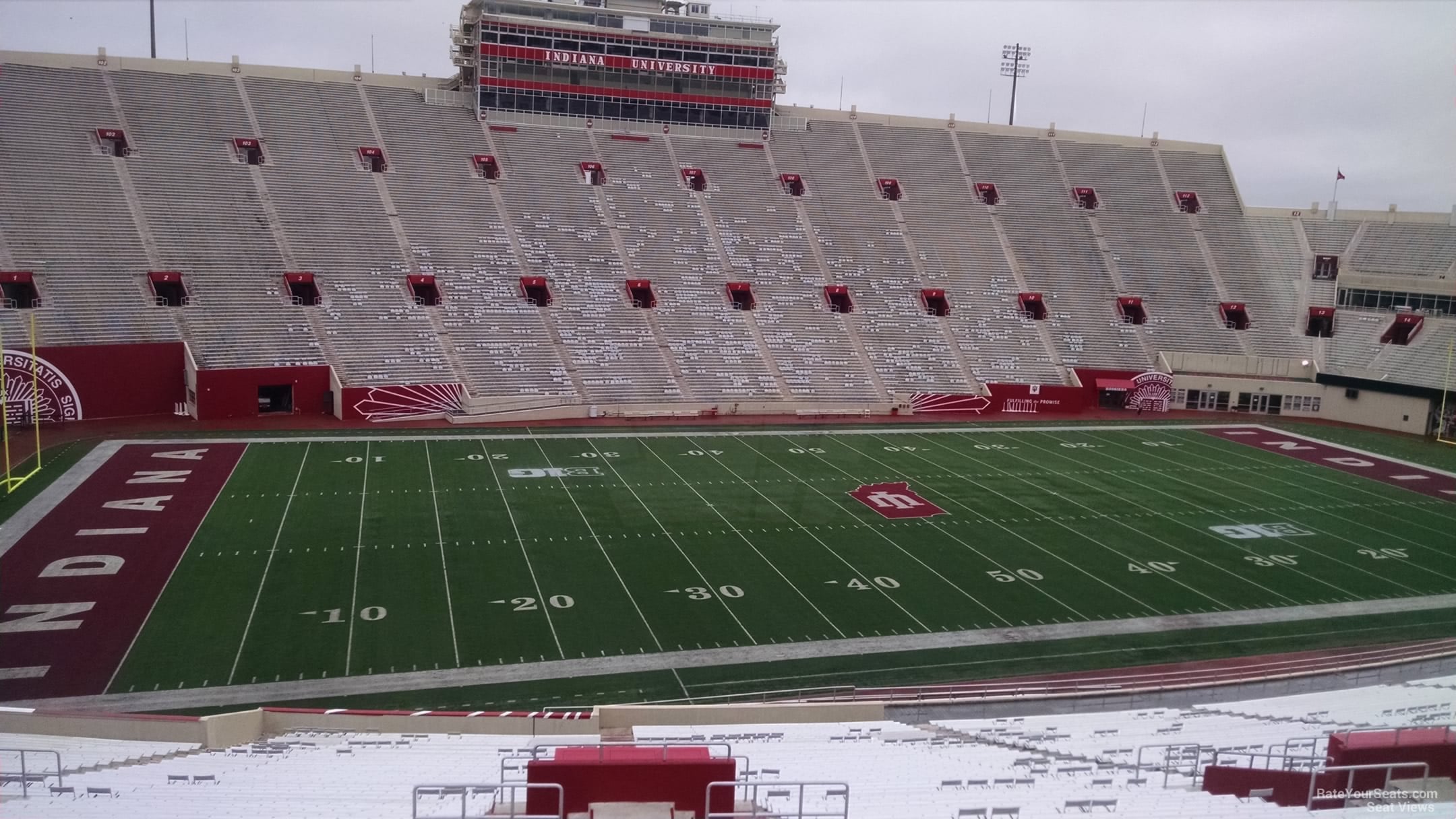 section 29, row 60 seat view  - memorial stadium (indiana)
