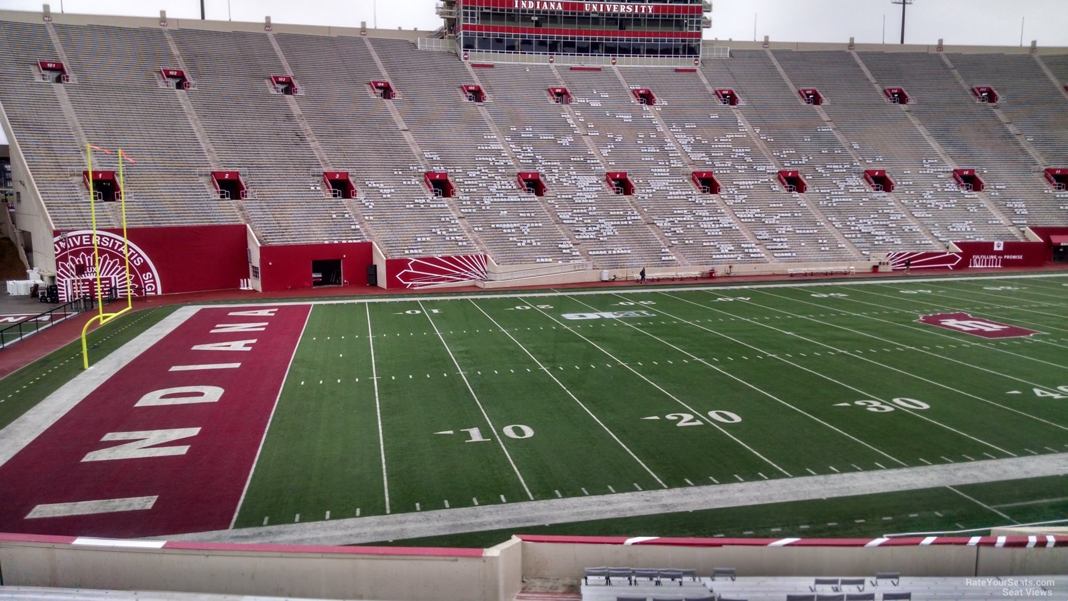 section 30, row 30 seat view  - memorial stadium (indiana)