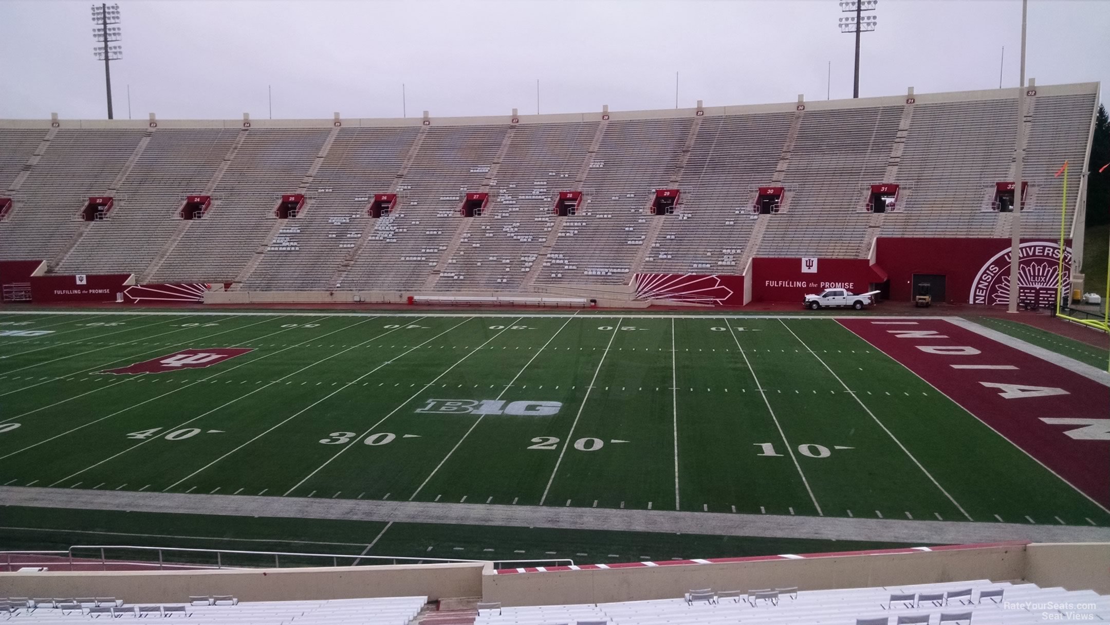 section 4, row 30 seat view  - memorial stadium (indiana)