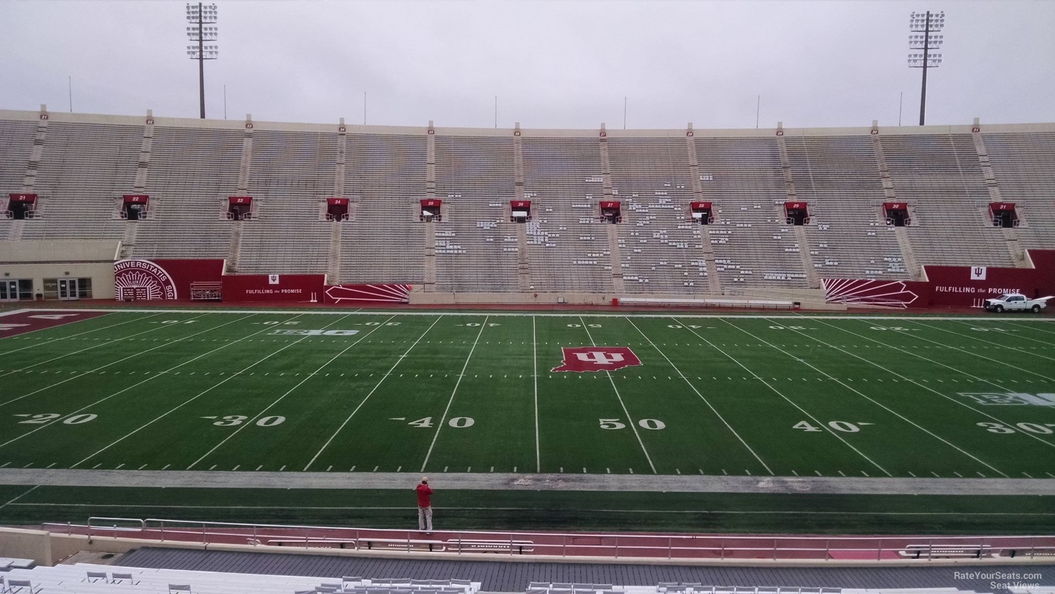 section 7, row 30 seat view  - memorial stadium (indiana)